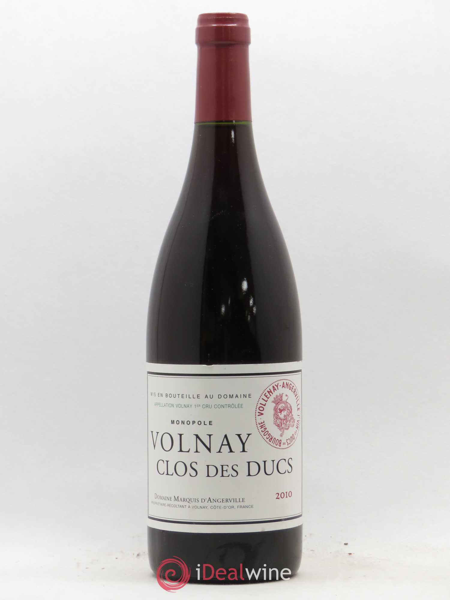 Volnay 1er Cru Clos des Ducs Marquis d'Angerville (Domaine) 2010 - Lot de 1 bouteille - 0