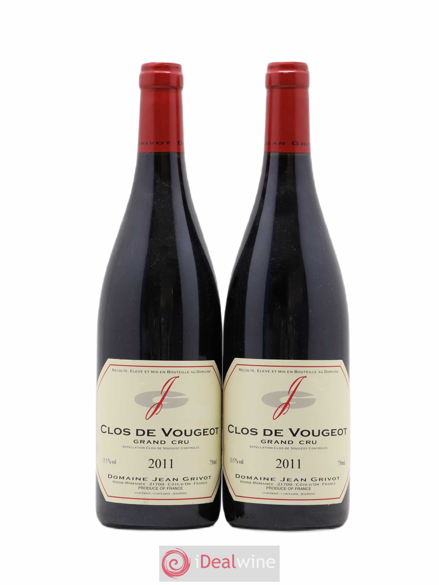 Clos de Vougeot Grand Cru Jean Grivot 2011 - Lot de 2 bouteilles - 0