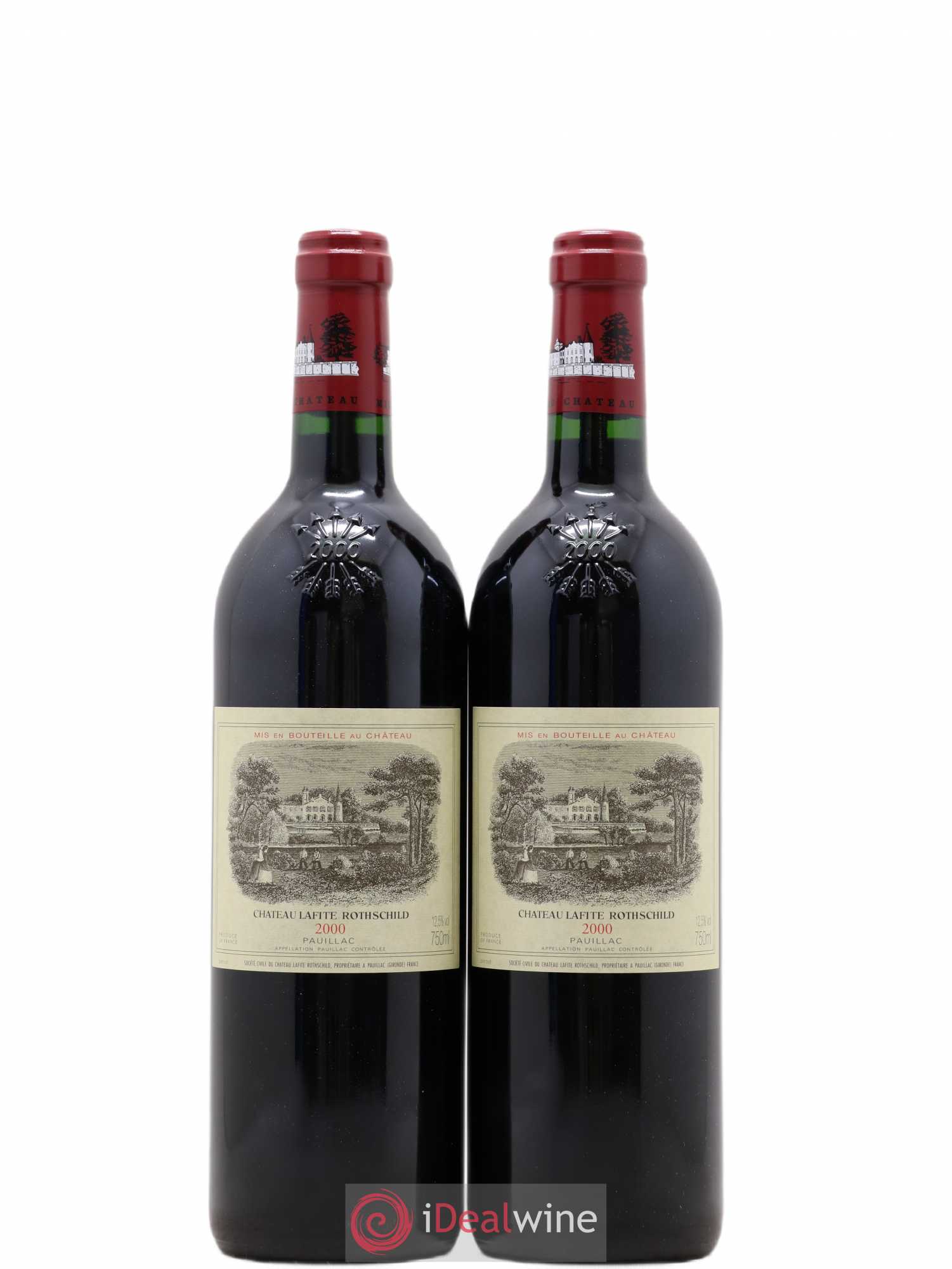 Château Lafite Rothschild 1er Grand Cru Classé 2000 - Lot de 2 bouteilles - 0