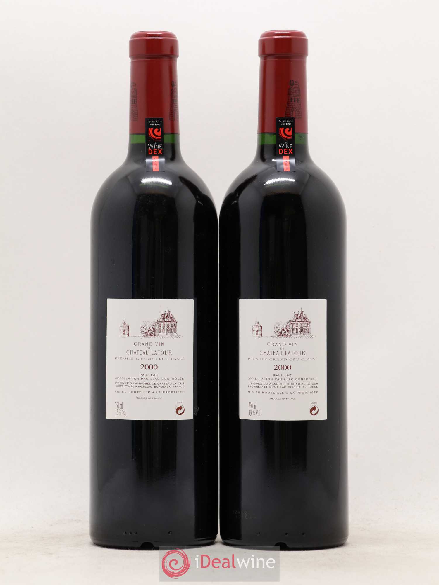 Château Latour 1er Grand Cru Classé 2000 - Lot de 2 bouteilles - 1