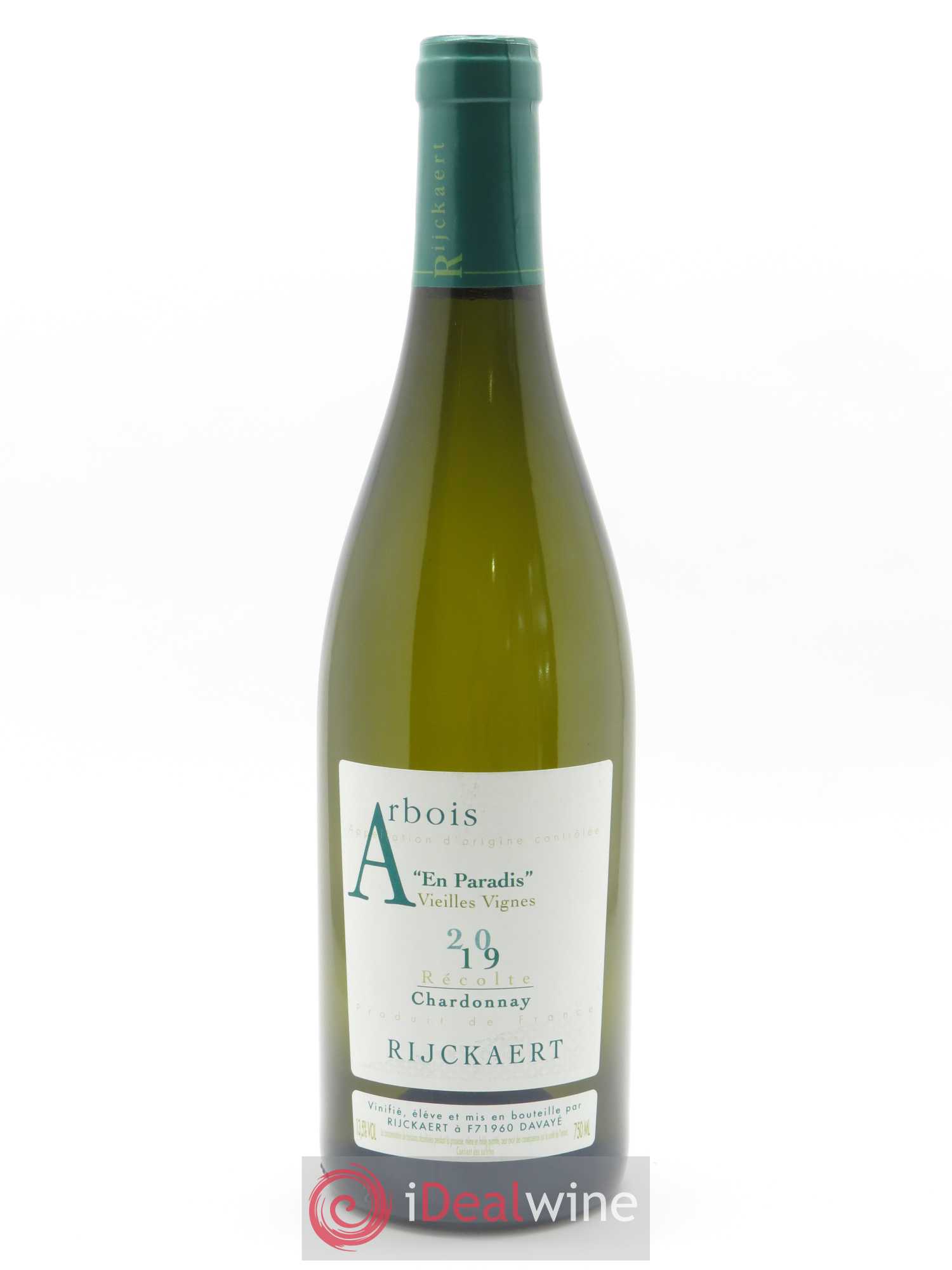 Arbois En Paradis Chardonnay Vieilles Vignes Rijckaert 2019 - Lot de 1 bouteille - 0