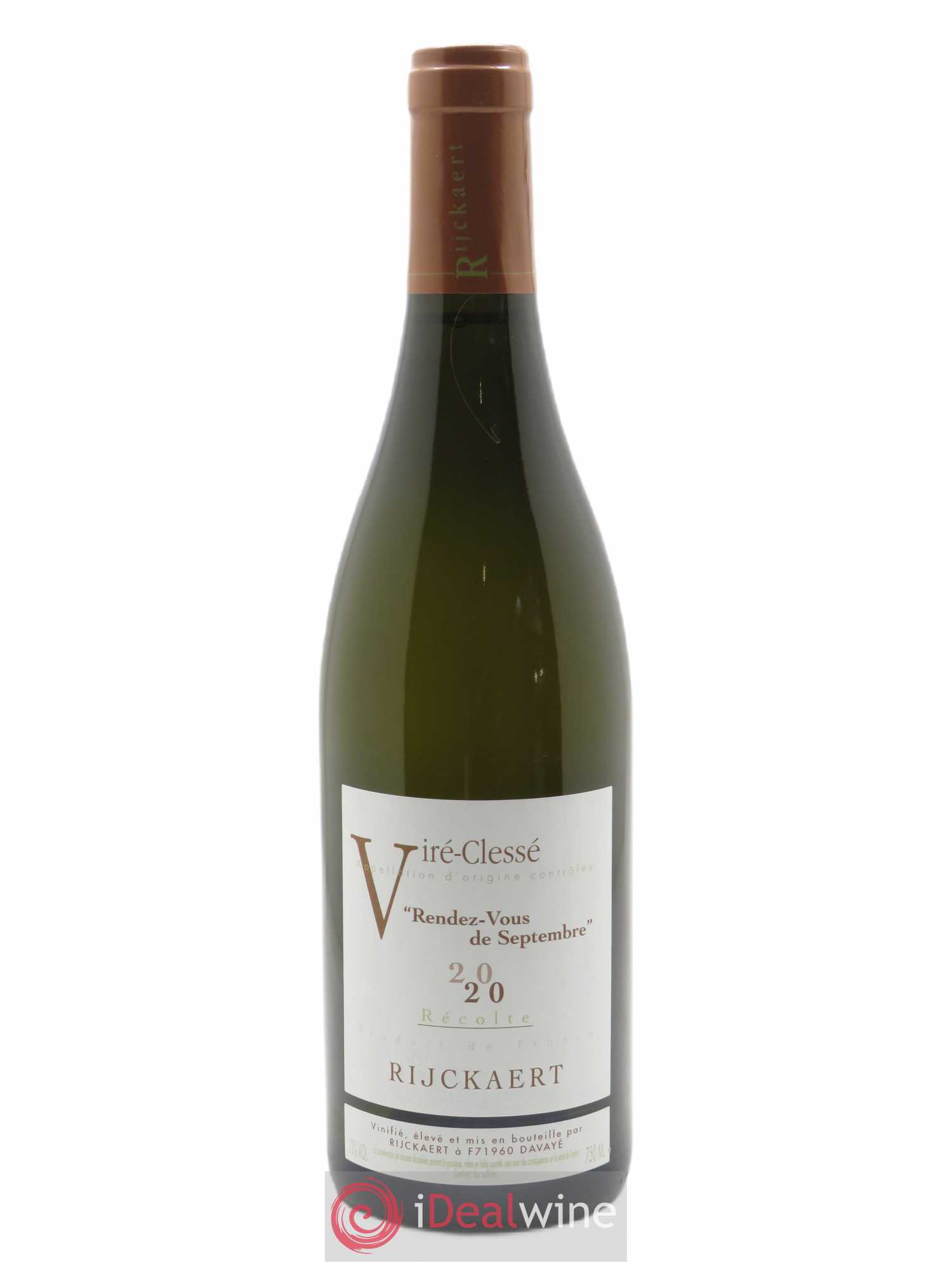 Viré-Clessé Rendez-vous de Septembre Rijckaert 2020 - Lot de 1 bouteille - 0