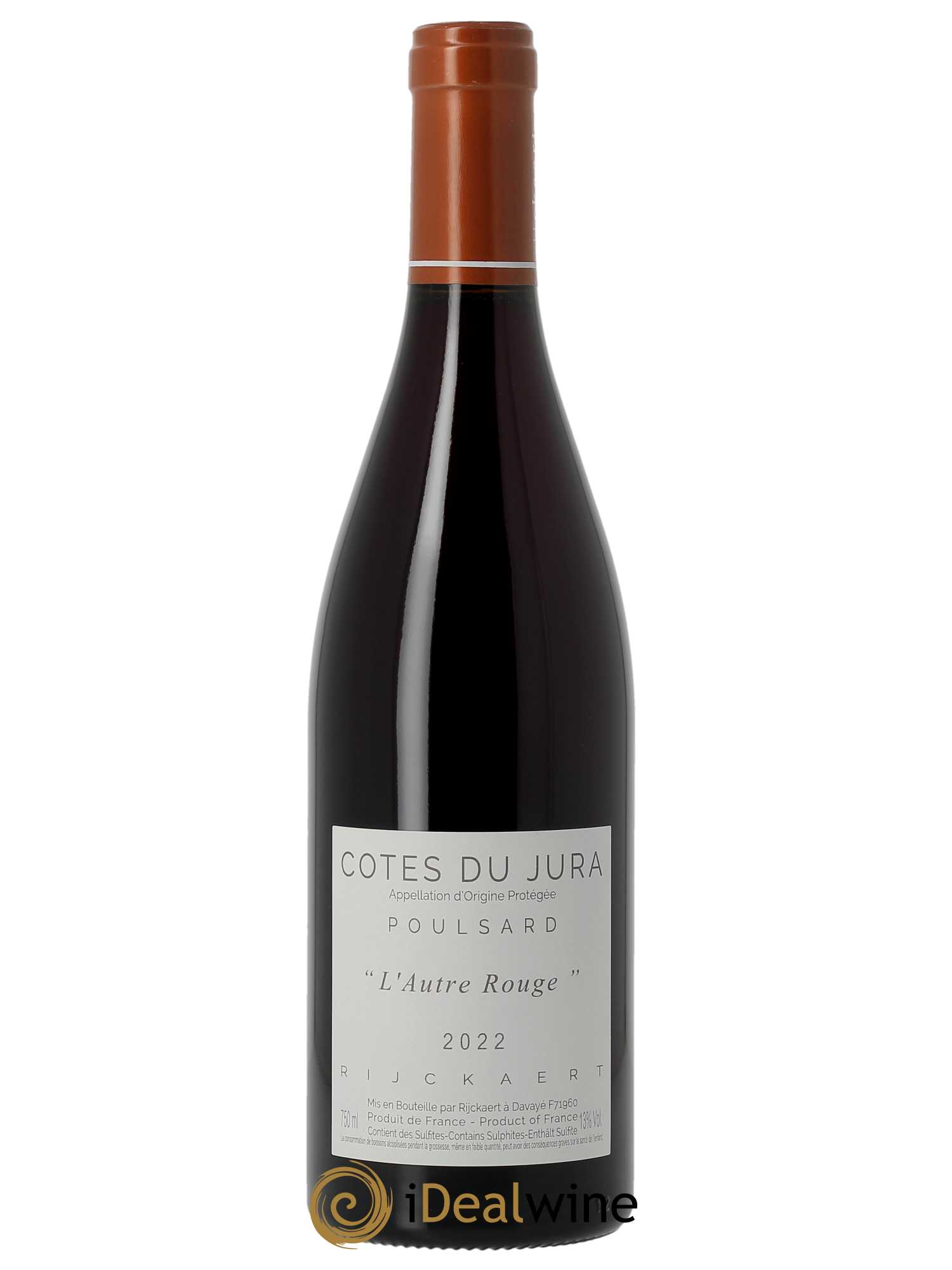 Arbois La Rouge Poulsard Rijckaert 2022 - Lot de 1 bouteille - 0