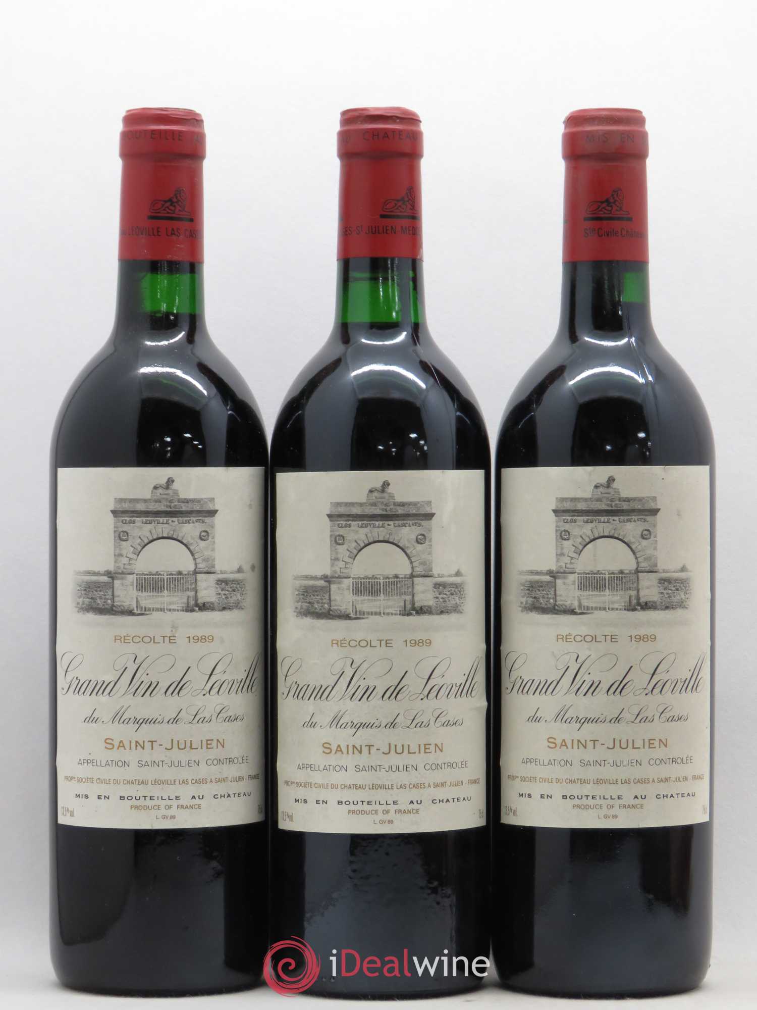Château Léoville Las Cases 2ème Grand Cru Classé 1989 - Lot de 3 bouteilles - 0