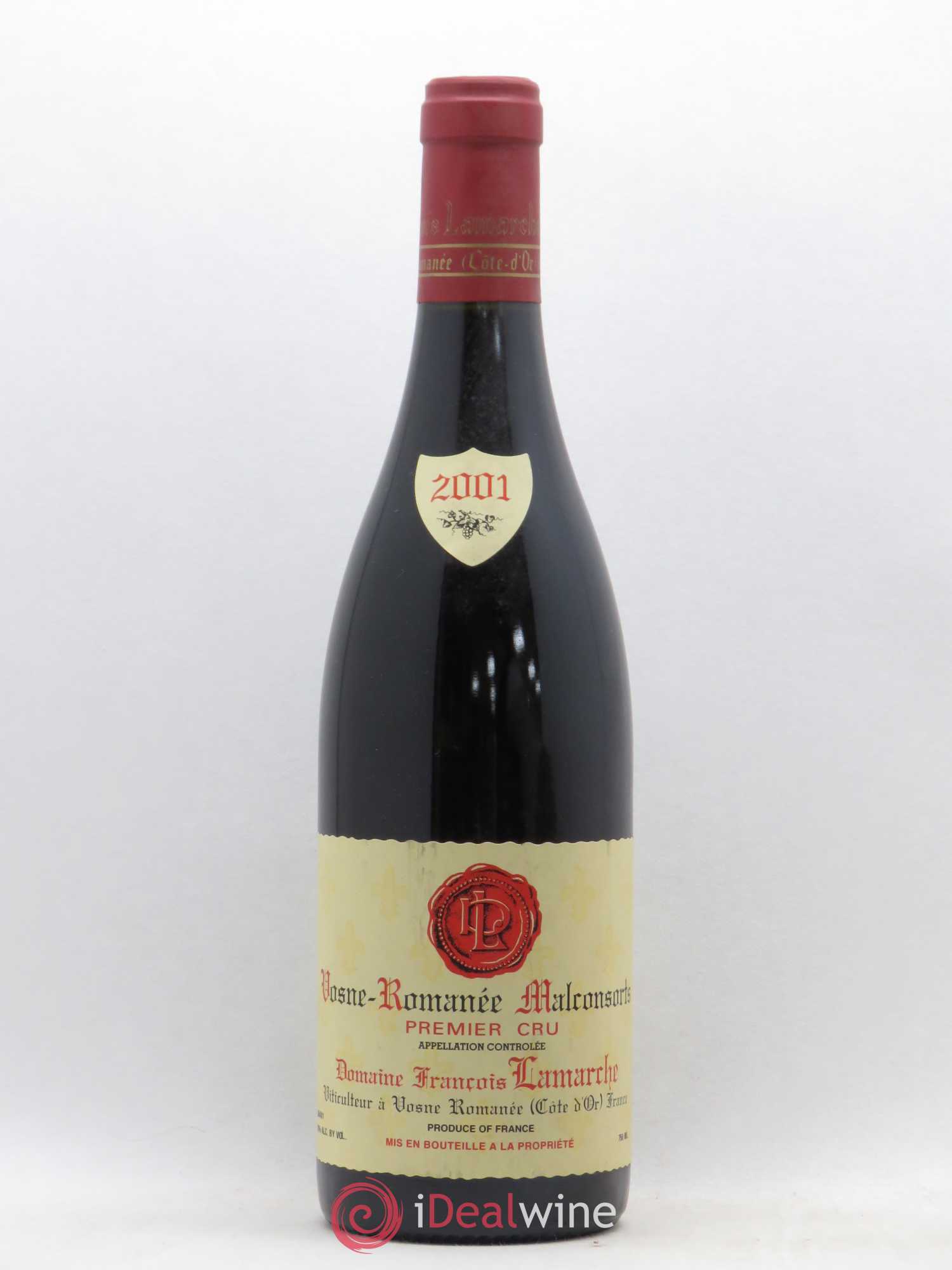Vosne-Romanée 1er Cru Les Malconsorts Lamarche (Domaine) 2001 - Lot de 1 bouteille - 0