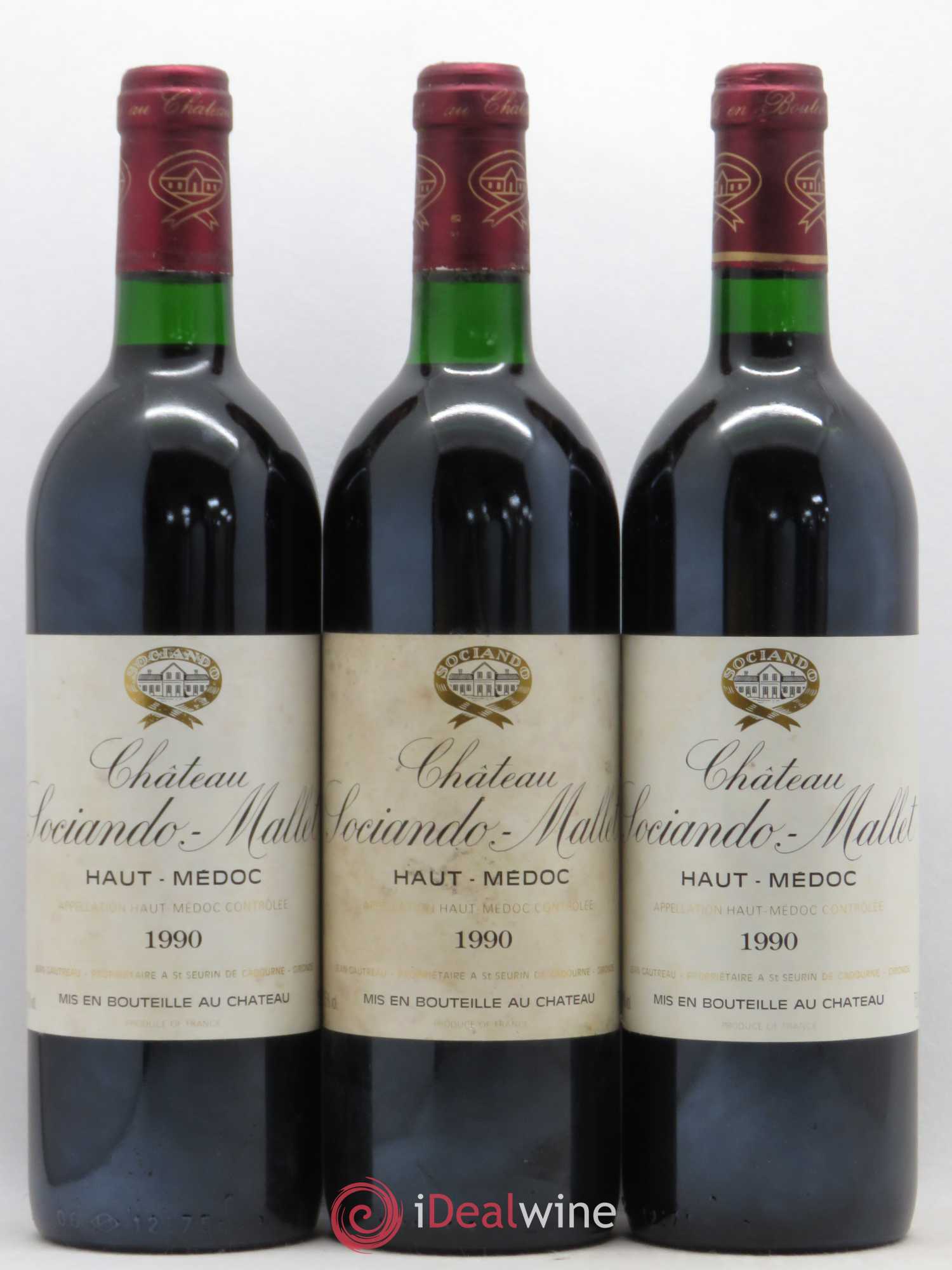 Château Sociando Mallet 1990 - Lot de 9 bouteilles - 3