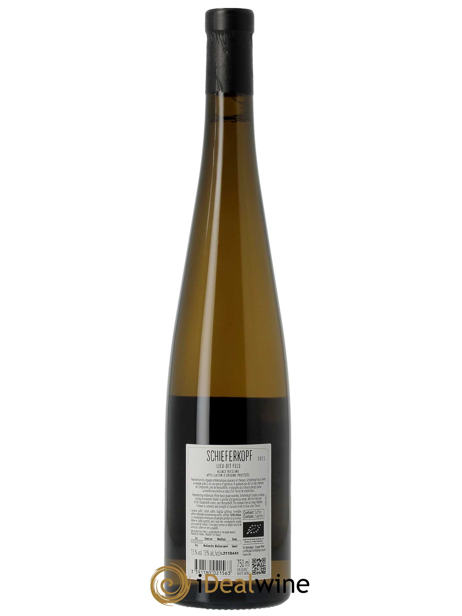 Alsace Riesling Lieu-dit Fels Schieferkopf - Chapoutier 2021 - Lot de 1 bouteille - 1