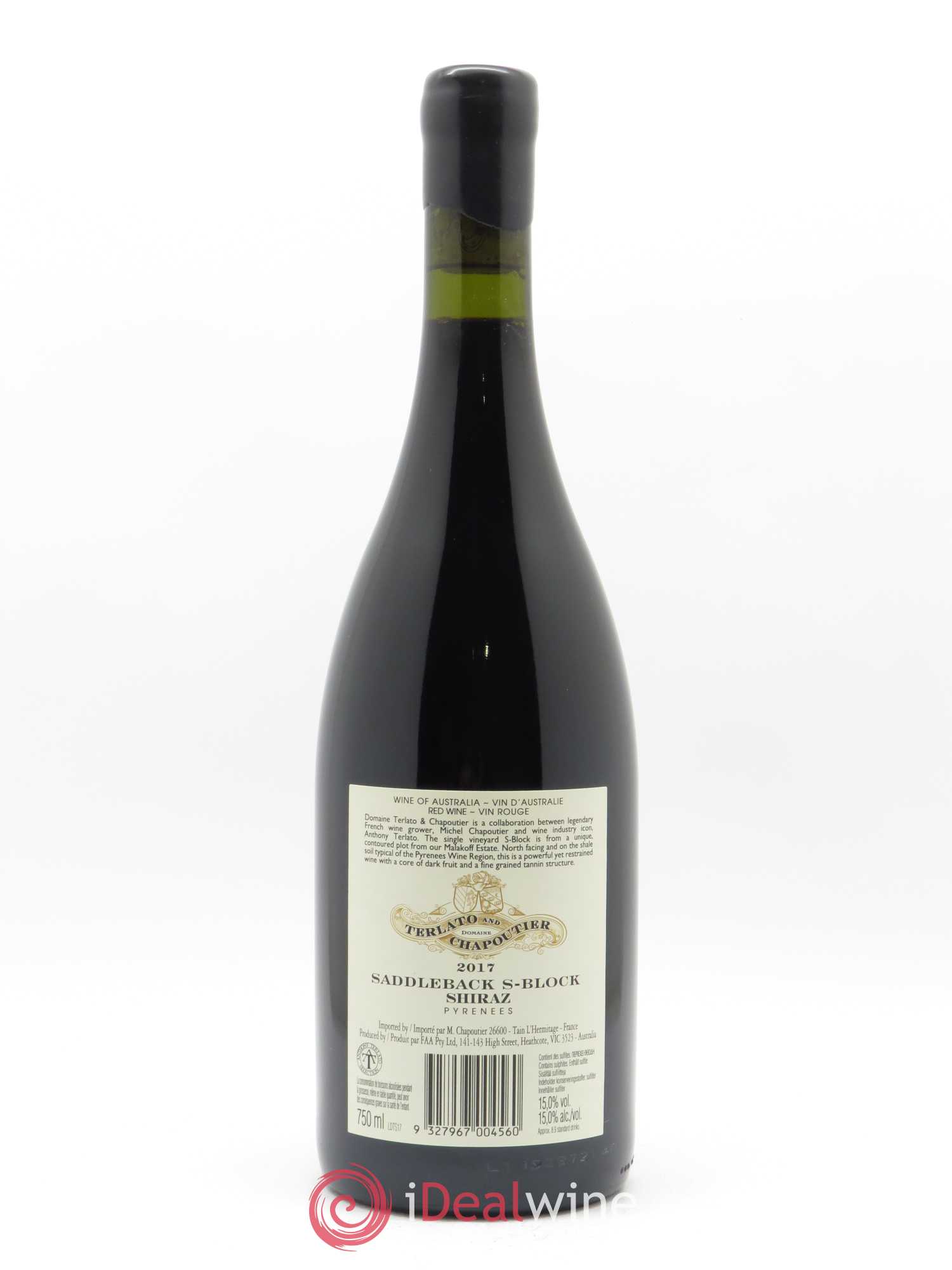 Australie Terlato & Chapoutier L-BLOCK Chapoutier 2017 - Lot de 1 bouteille - 1