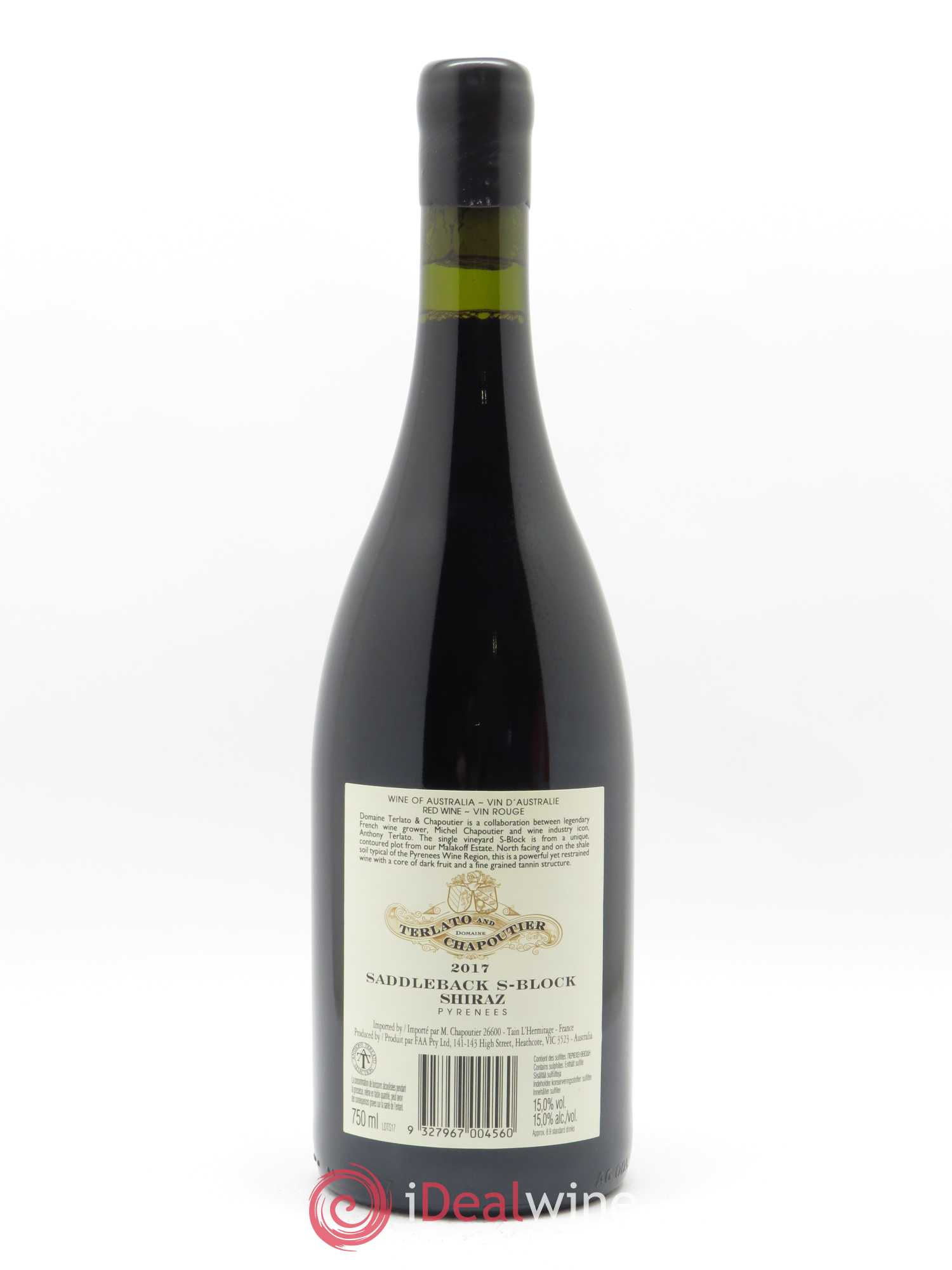 Australie Terlato & Chapoutier Saddleback Chapoutier 2017 - Lot de 1 bouteille - 1
