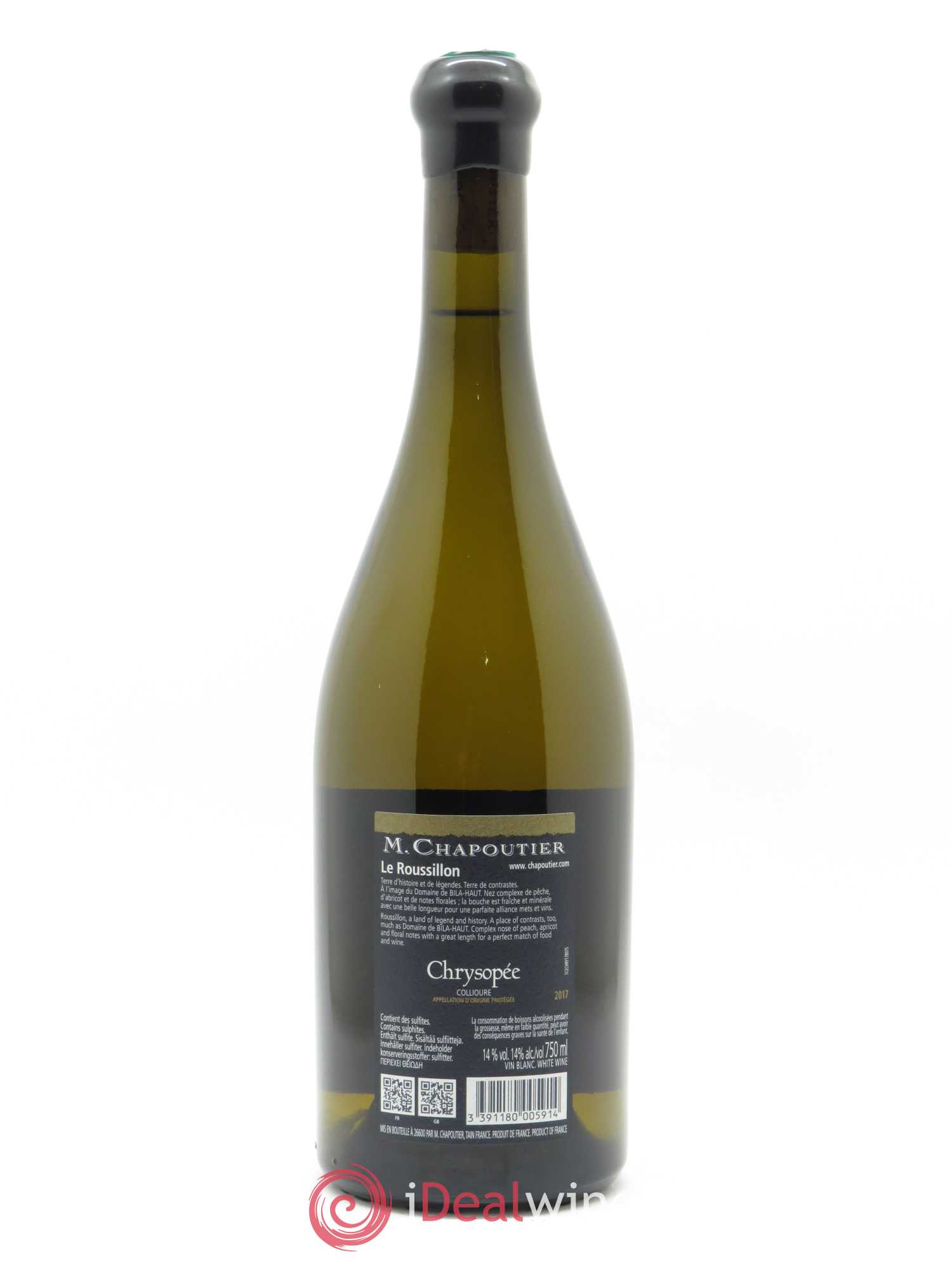 Collioure Bila-Haut (Domaine)  Chrysopee Chapoutier 2017 - Lot de 1 bouteille - 1