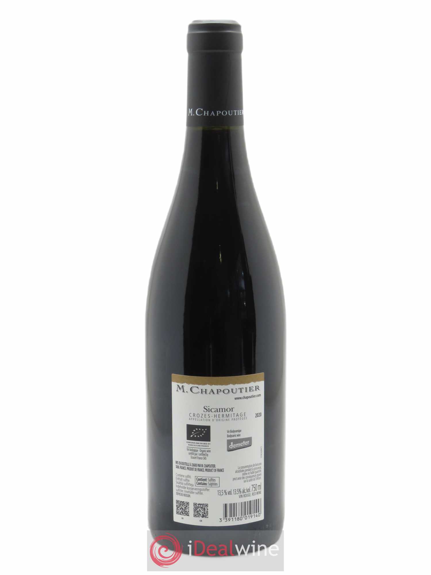 Crozes-Hermitage Sicamor Chapoutier 2020 - Lot of 1 bottle - 1