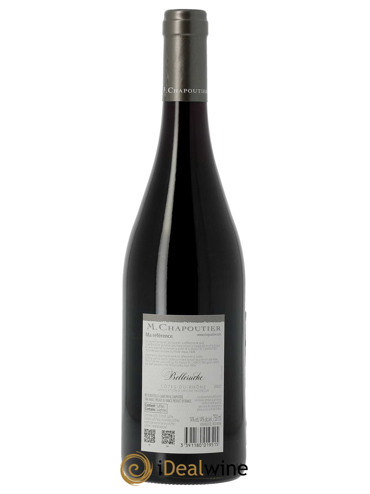 Côtes-du-Rhône Belleruche Chapoutier 2021 - Lot de 1 bouteille - 1