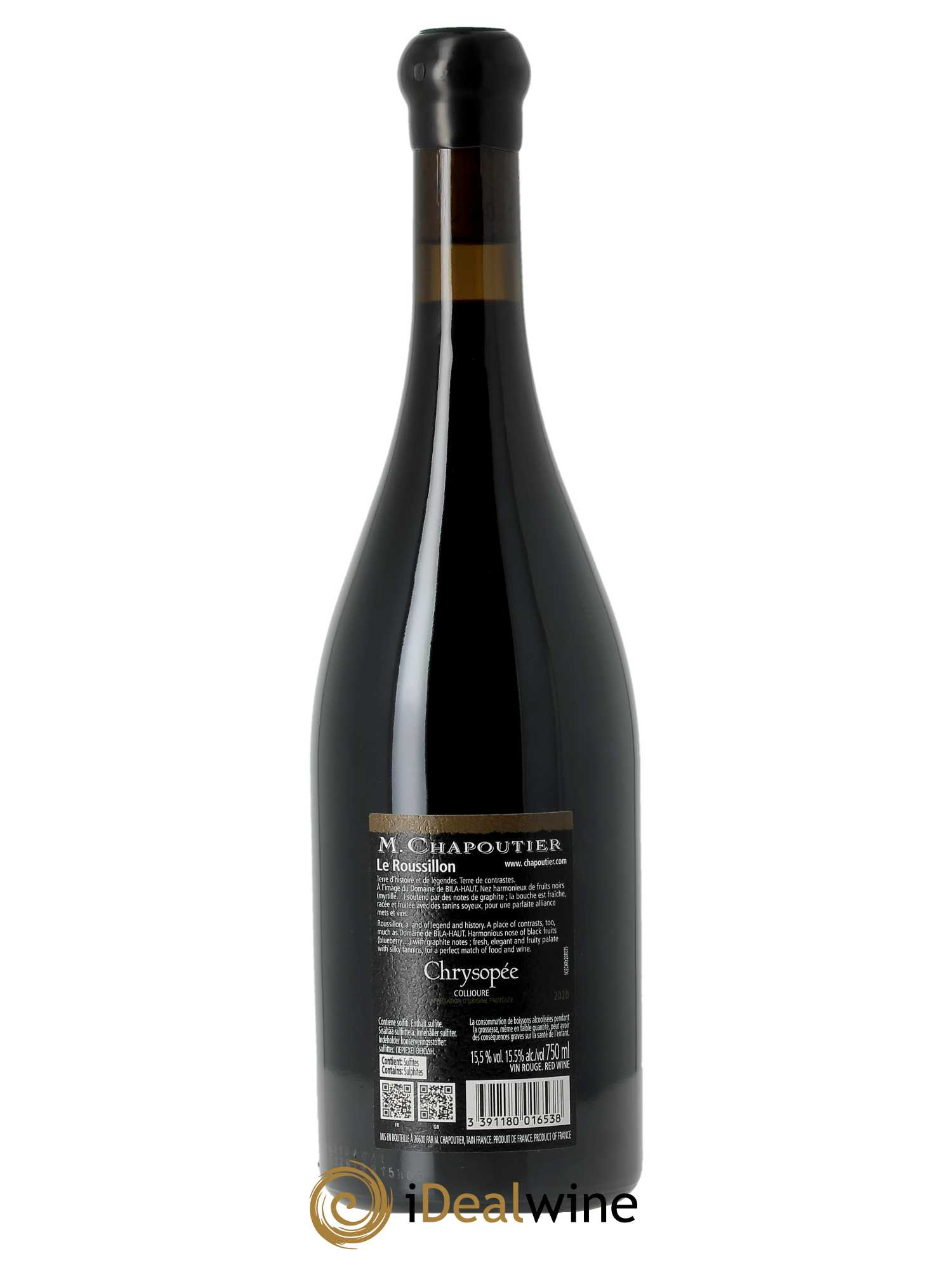 Collioure Bila-Haut (Domaine)  Chrysopée Chapoutier 2020 - Lot de 1 bouteille - 1