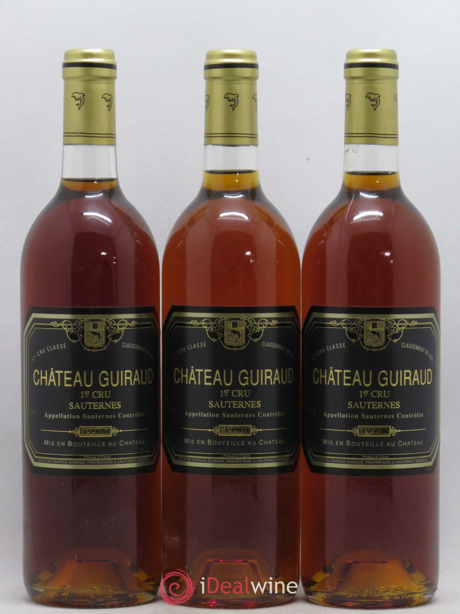 Château Guiraud 1er Grand Cru Classé 1990 - Lotto di 3 bottiglie - 0