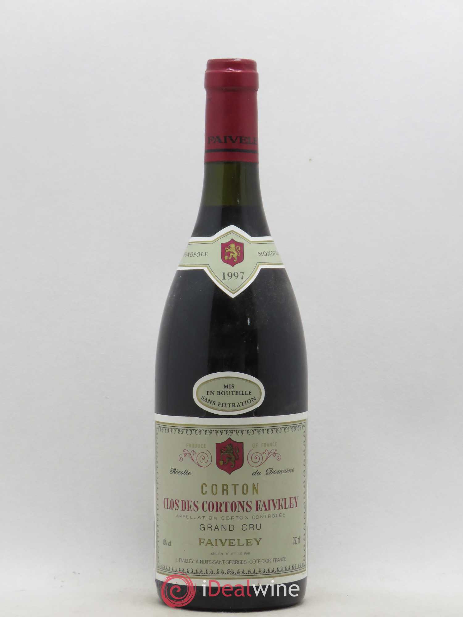 Corton Grand Cru Clos des Cortons Faiveley 1997 - Lot de 1 bouteille - 0