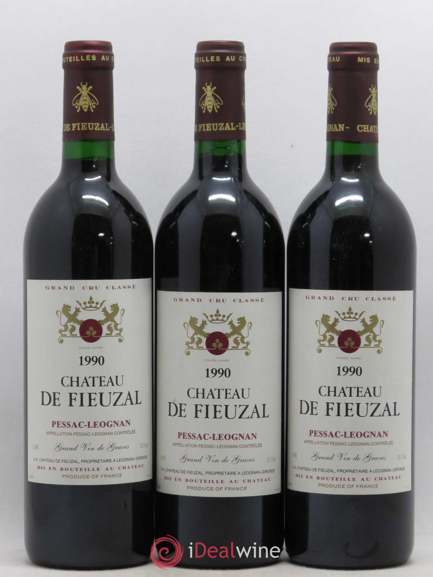 Château de Fieuzal Cru Classé de Graves 1990 - Lot de 6 bouteilles - 1