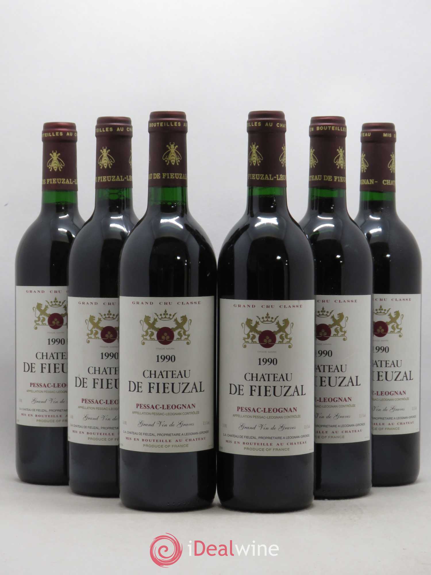 Château de Fieuzal Cru Classé de Graves 1990 - Lot de 6 bouteilles - 0