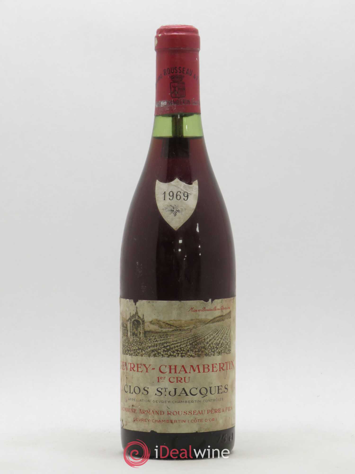 Gevrey-Chambertin 1er Cru Clos Saint-Jacques Armand Rousseau (Domaine) 1969 - Lot de 1 bouteille - 0