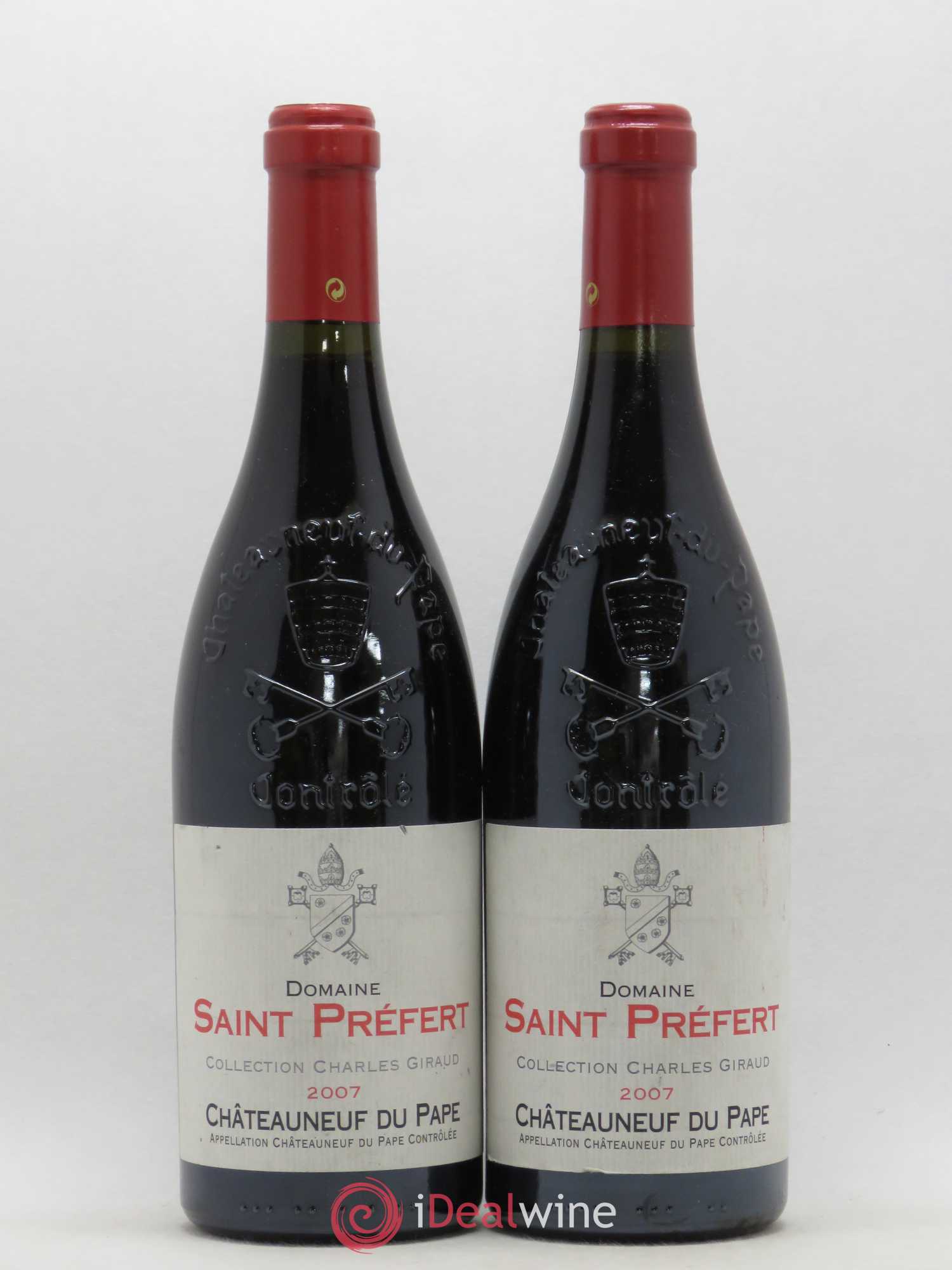 Châteauneuf-du-Pape Collection Charles Giraud Domaine Saint-Préfert 2007 - Lot de 2 bouteilles - 0