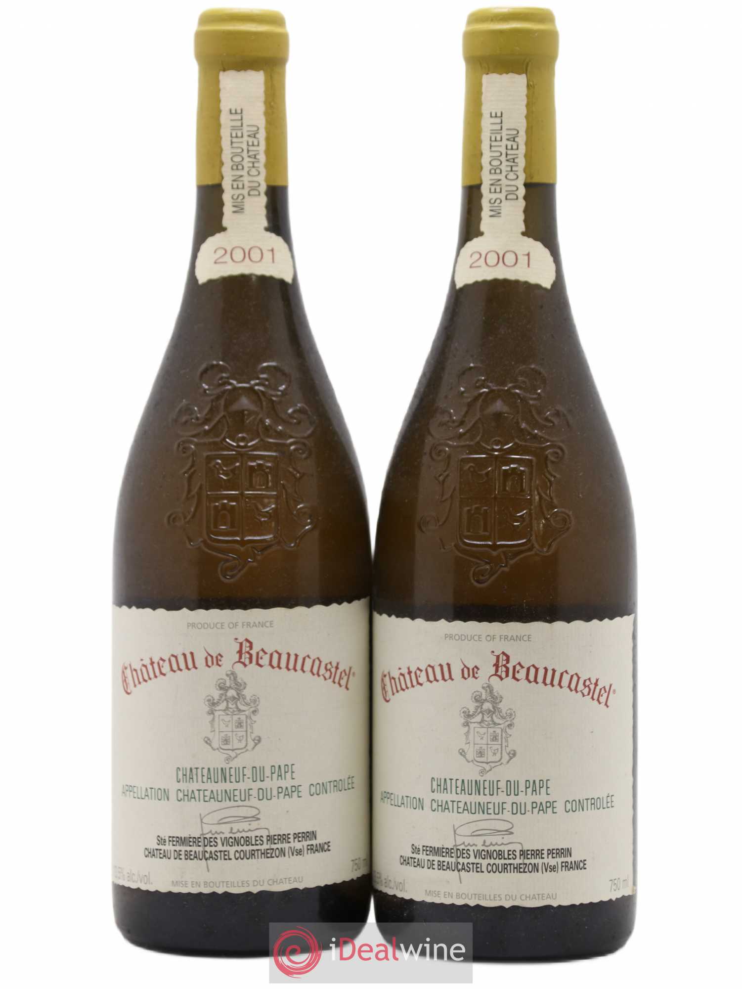 Châteauneuf-du-Pape Château de Beaucastel Famille Perrin 2001 - Lot de 2 bouteilles - 0
