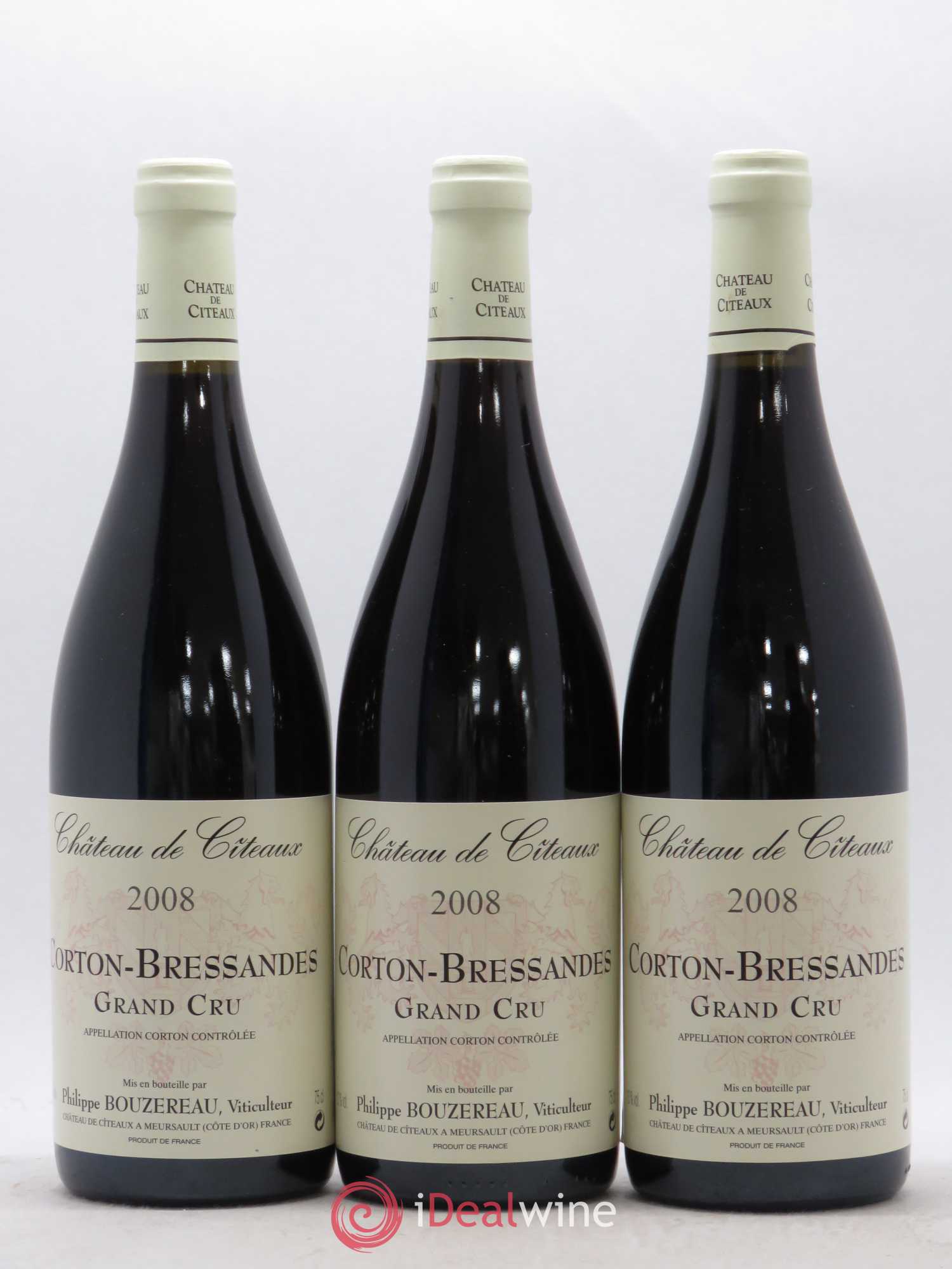 Corton Grand Cru Bressandes Philippe Bouzereau 2008 - Posten von 3 Flaschen - 0