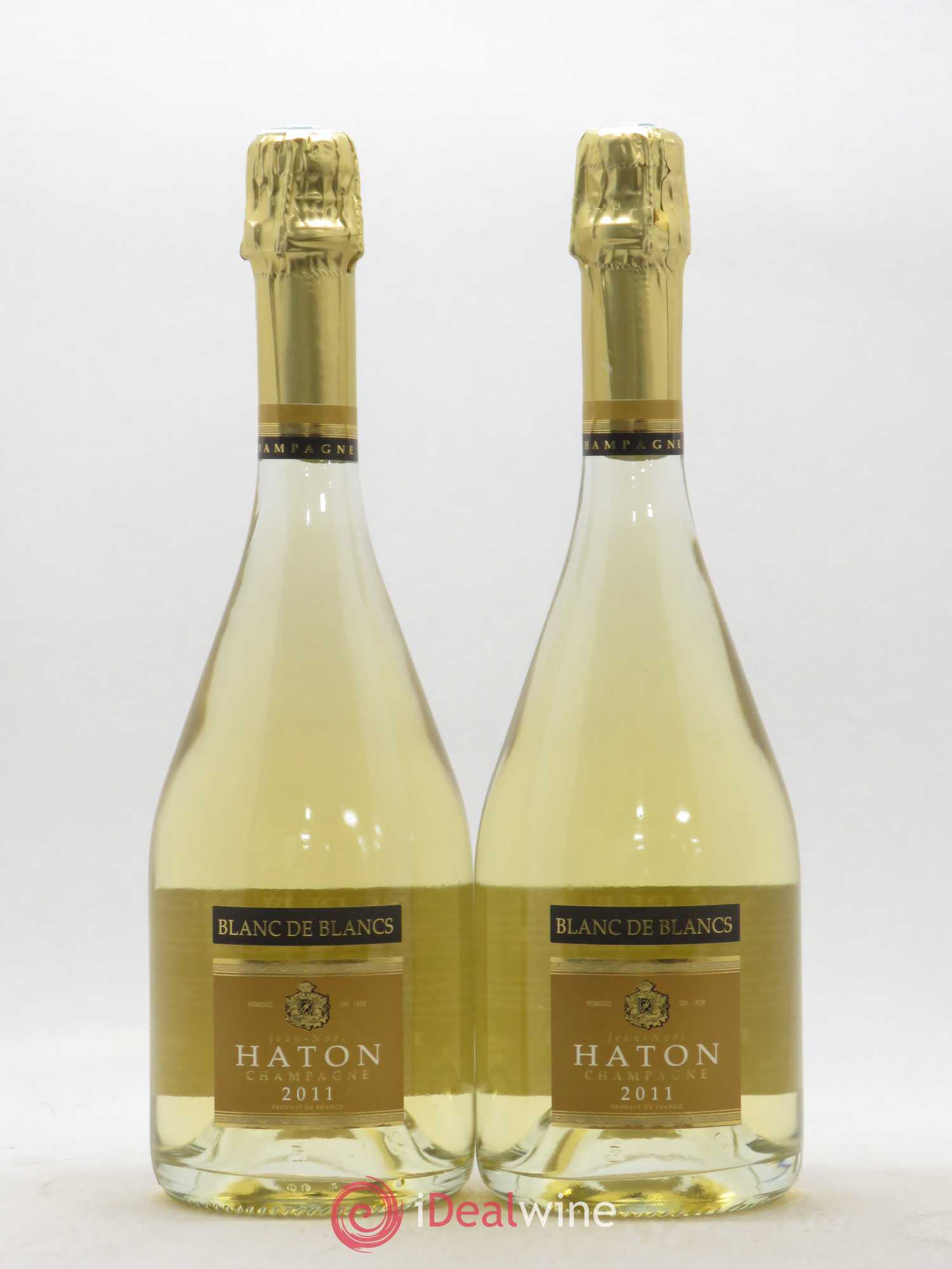 Champagne Blanc de Blancs Jean Noel Haton 2011 - Posten von 2 Flaschen - 0