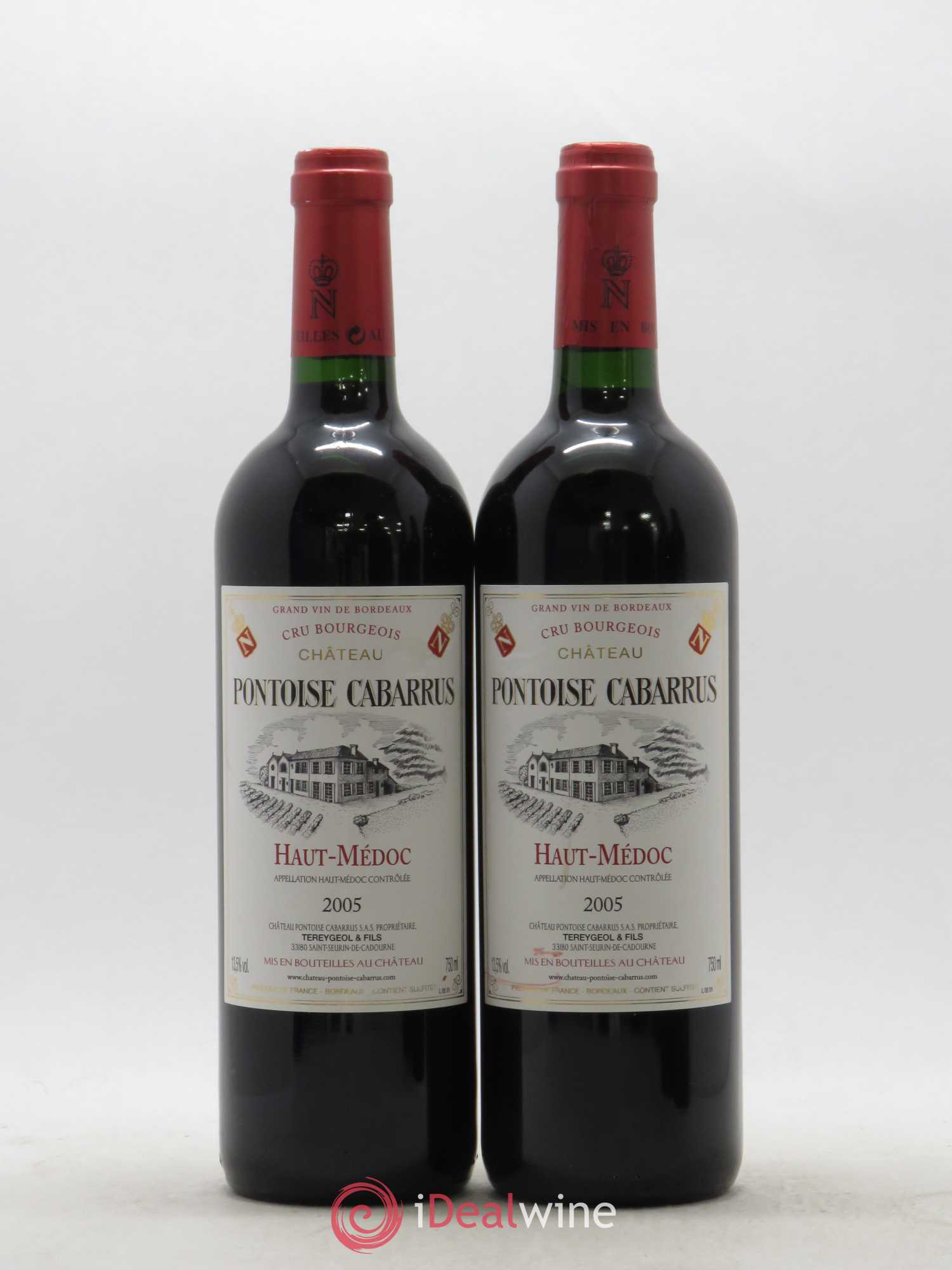 Château Pontoise Cabarrus Cru Bourgeois 2005 - Lot de 2 bouteilles - 0