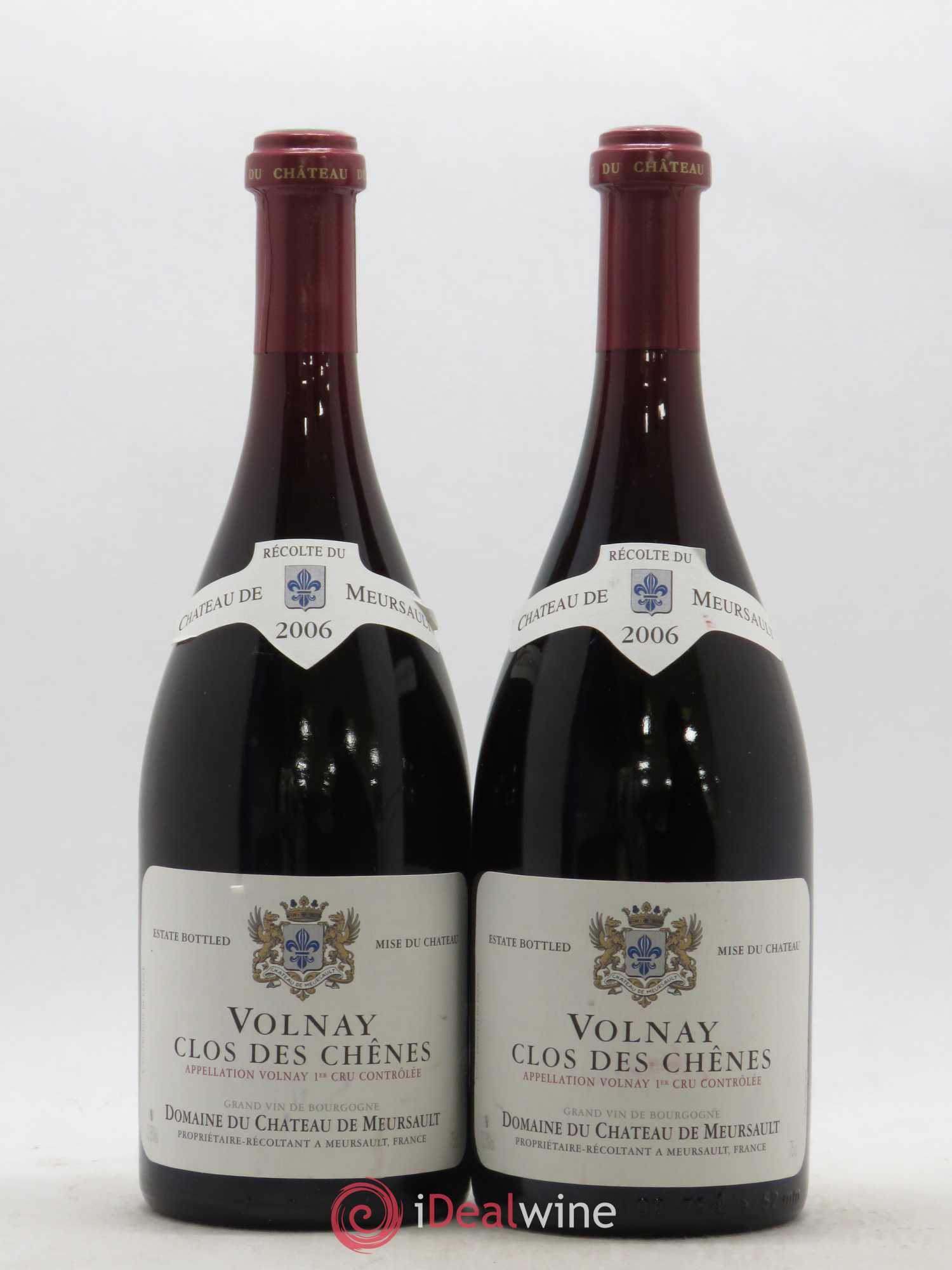 Volnay 1er Cru Clos des Chênes Château de Meursault 2006 - Lot de 2 bouteilles - 0