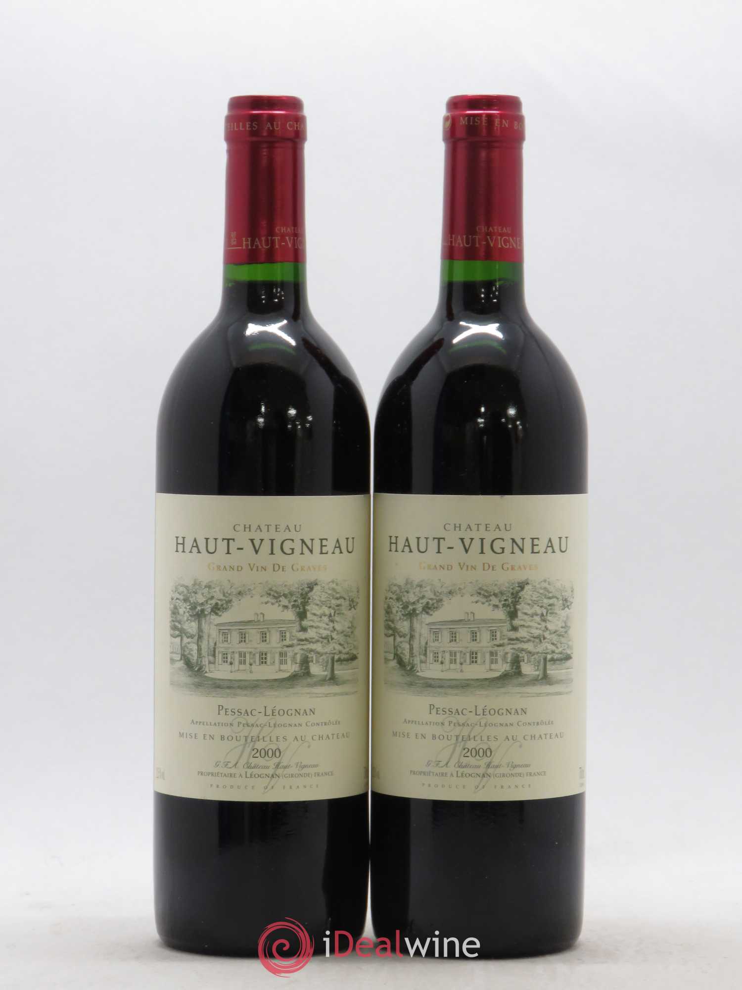 Pessac-Léognan Château Haut Vigneau 2000 - Lot de 2 bouteilles - 0