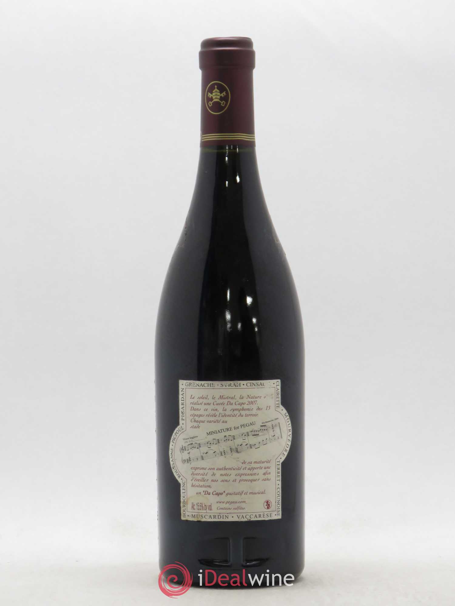 Châteauneuf-du-Pape Domaine du Pégau Cuvée Da Capo Paul et Laurence Féraud 2007 - Lot de 1 bouteille - 1