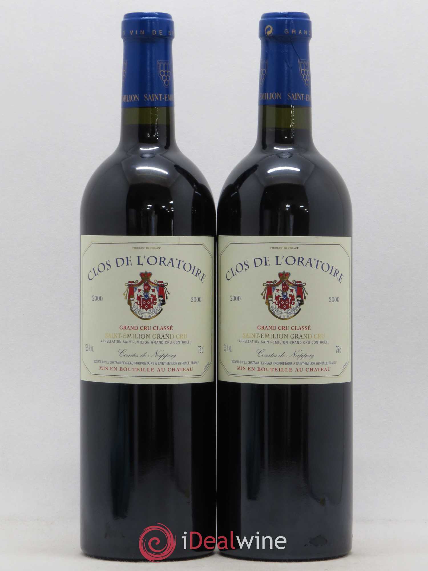 Clos de l'Oratoire Grand Cru Classé 2000 - Lot de 2 bouteilles - 0