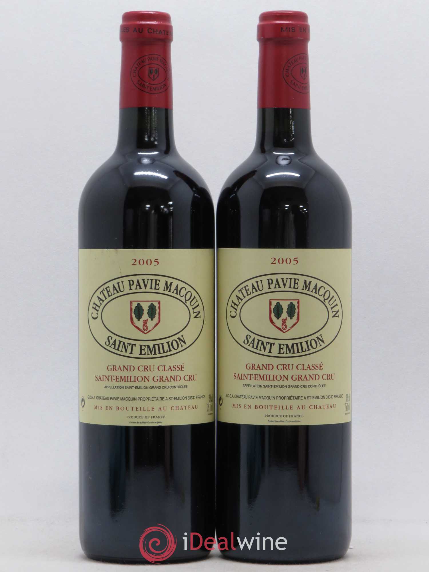 Château Pavie Macquin 1er Grand Cru Classé B 2005 - Lot de 2 bouteilles - 0
