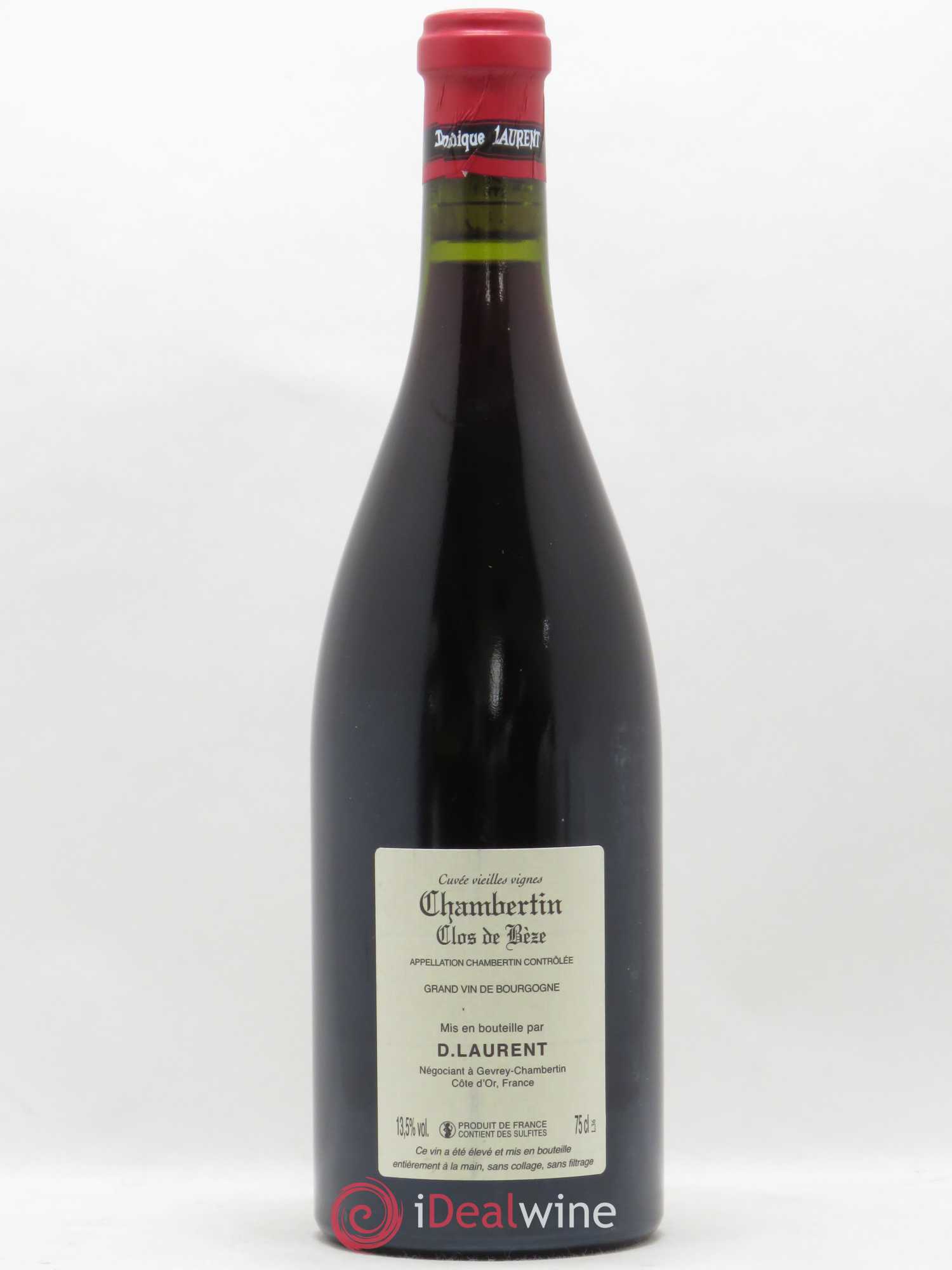 Chambertin Clos de Bèze Grand Cru Grande cuvée Vieilles vignes Dominique Laurent Vieilles vignes 2012 - Lot de 1 bouteille - 1