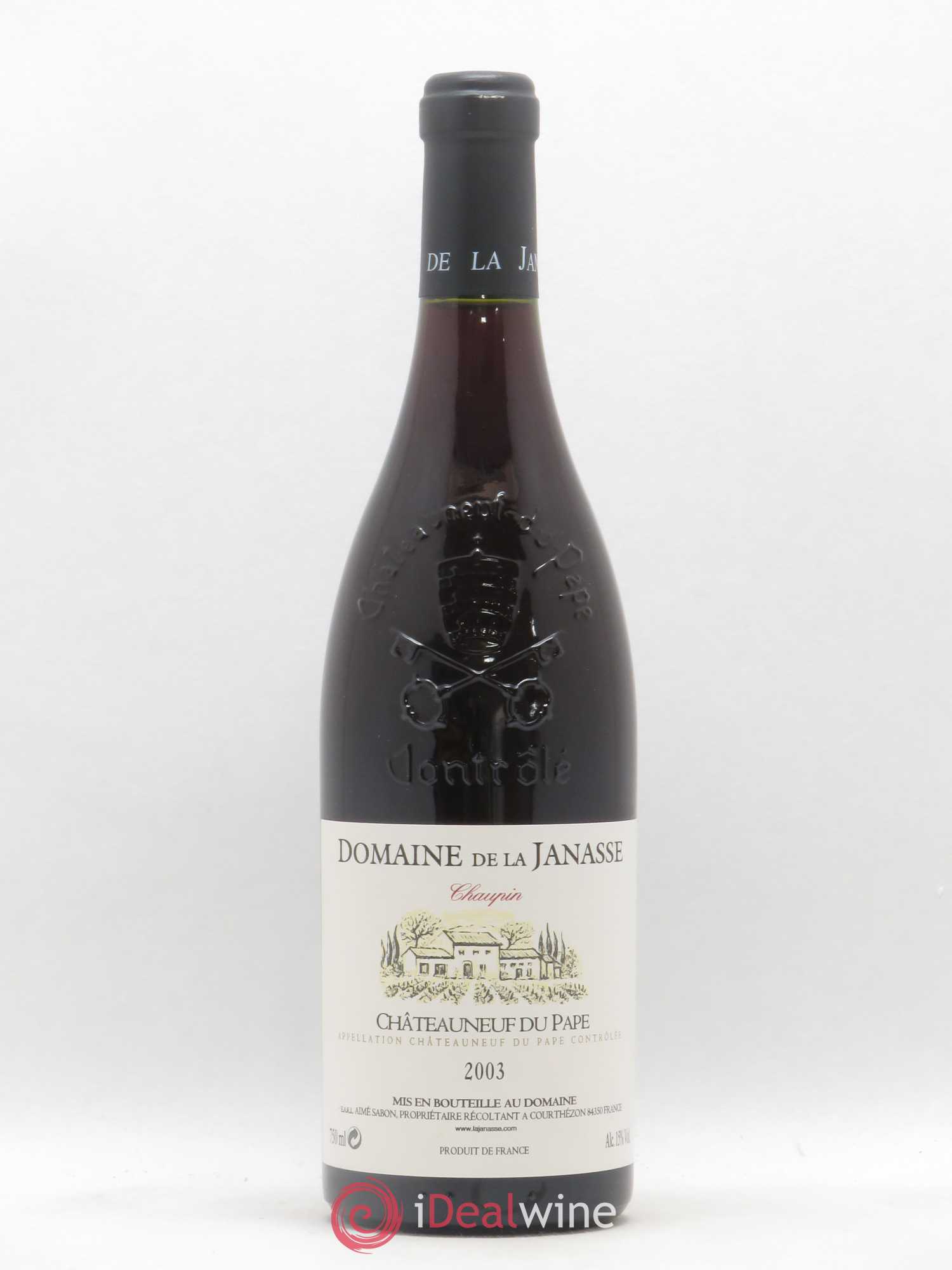 Châteauneuf-du-Pape Cuvée Chaupin La Janasse (Domaine de) 2003 - Lot de 1 bouteille - 0