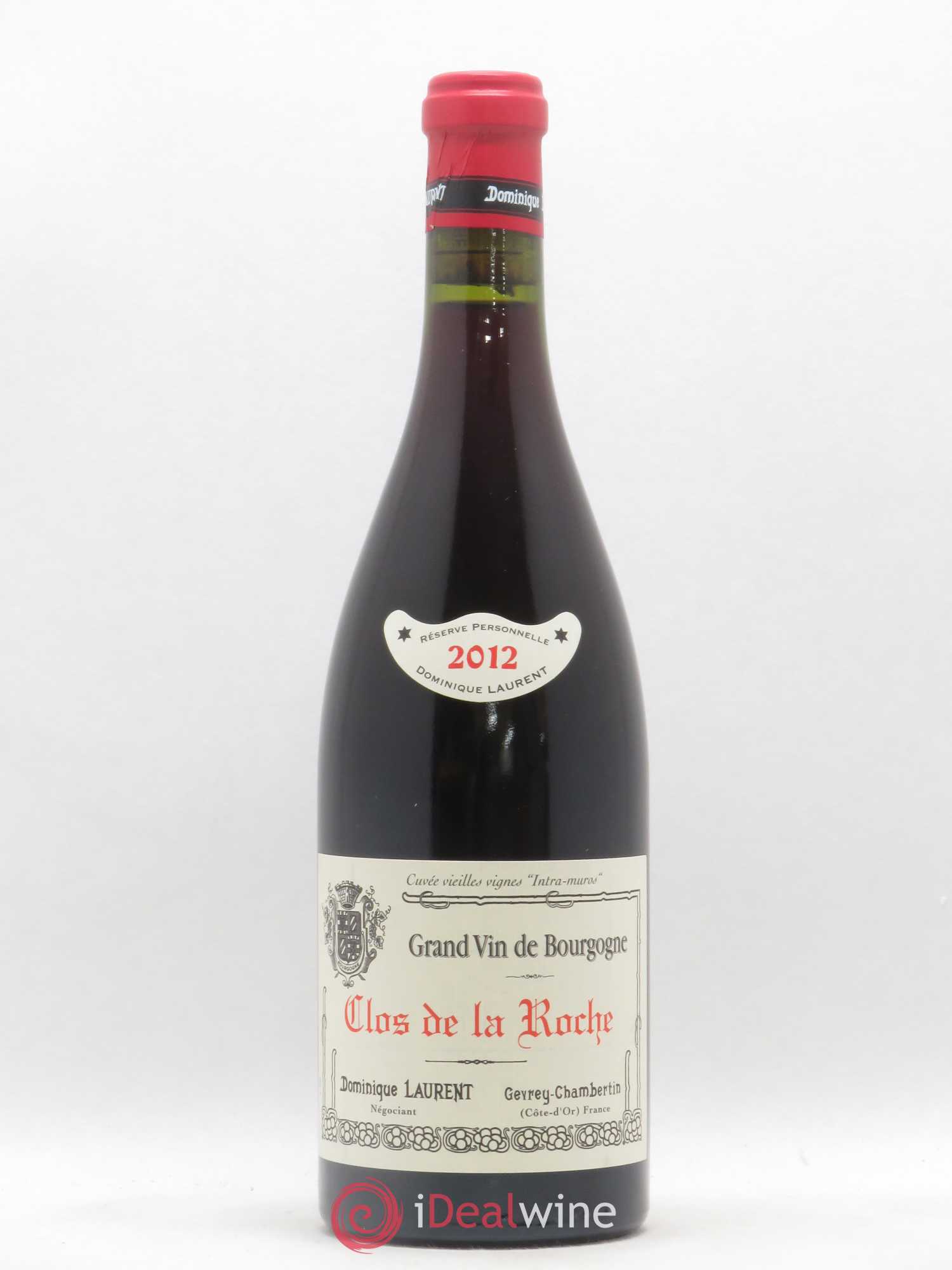 Clos de la Roche Grand Cru Vieilles vignes Intra-muros Dominique Laurent 2012 - Lot de 1 bouteille - 0