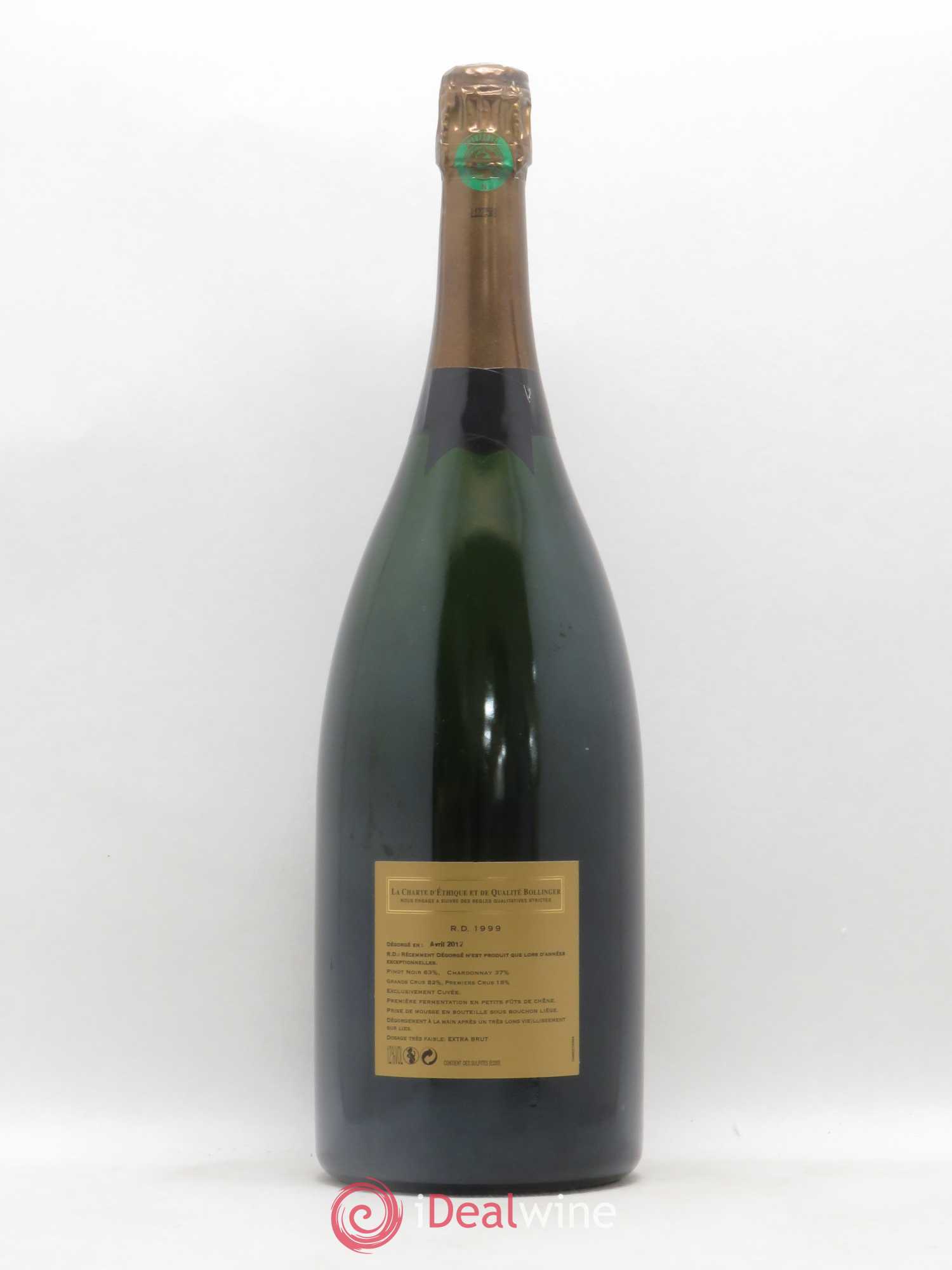 R.D. Extra-Brut Bollinger 1999 - Lot de 1 magnum - 1
