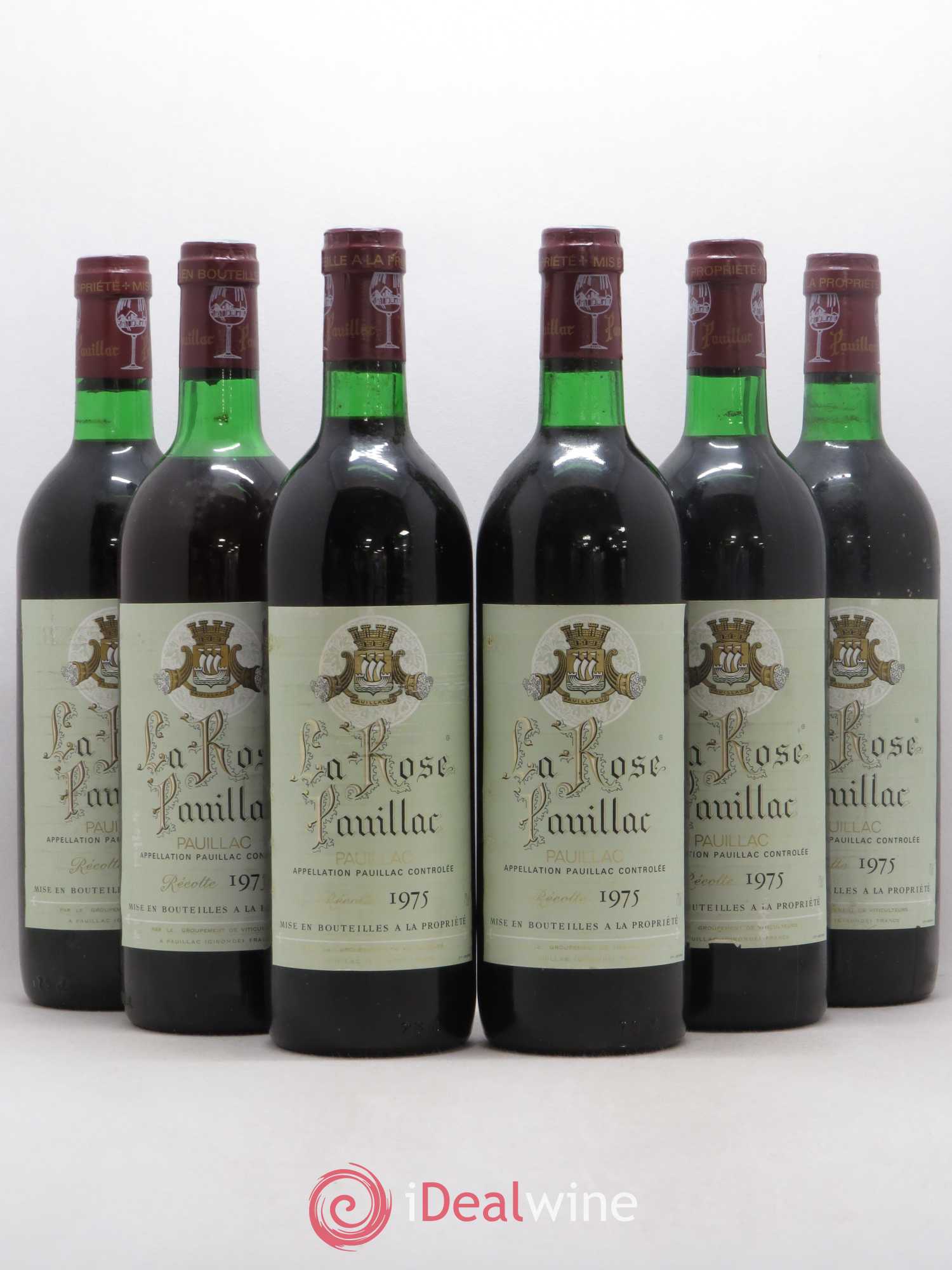 La Rose Pauillac 1975 - Lot de 6 bouteilles - 0