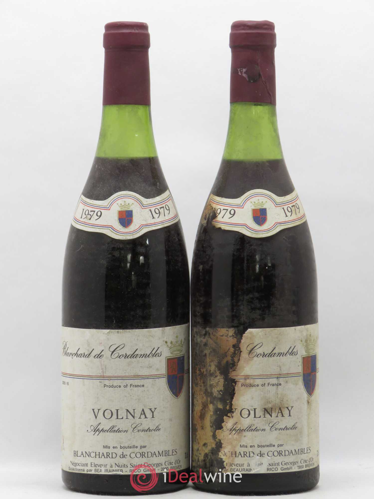Volnay Blanchard de Cordambles 1979 - Posten von 2 Flaschen - 0