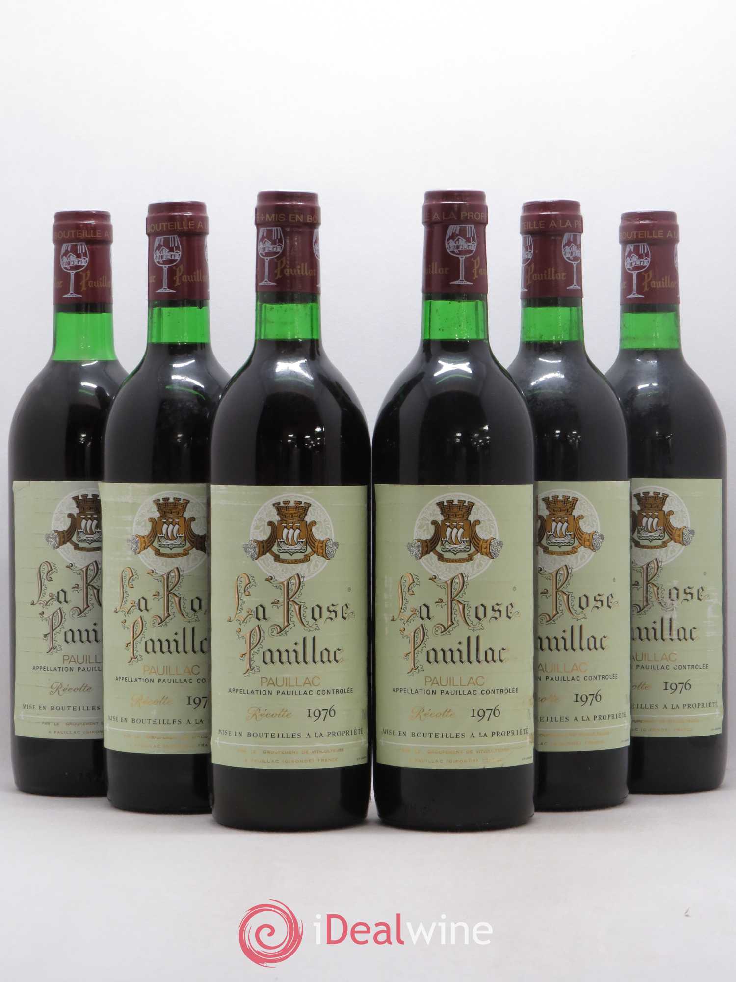 La Rose Pauillac 1976 - Lot de 6 bouteilles - 0