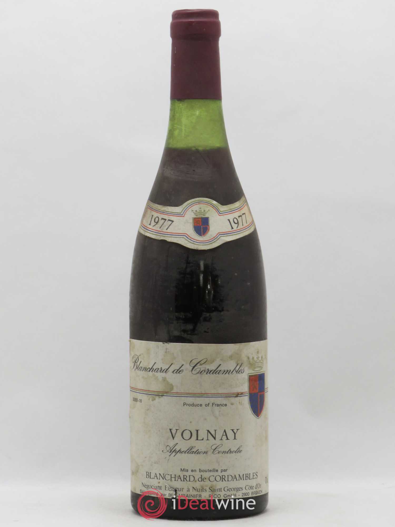 Volnay Blanchard de Cordambles 1977 - Posten von 1 Flasche - 0