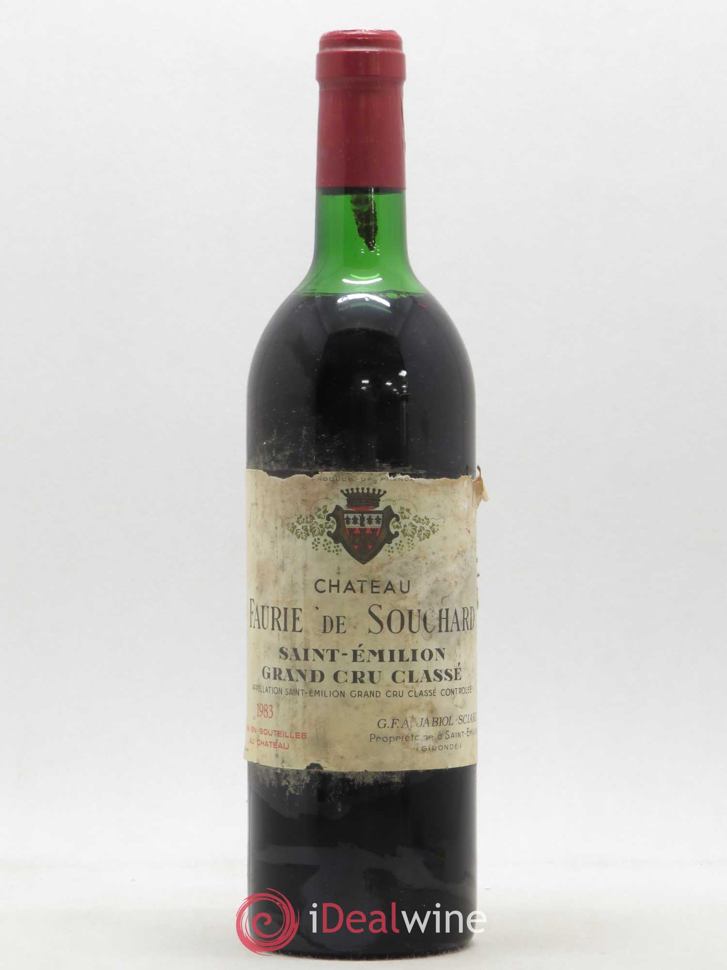 Château Faurie de Souchard Grand Cru Classé 1983 - Lot de 1 bouteille - 0