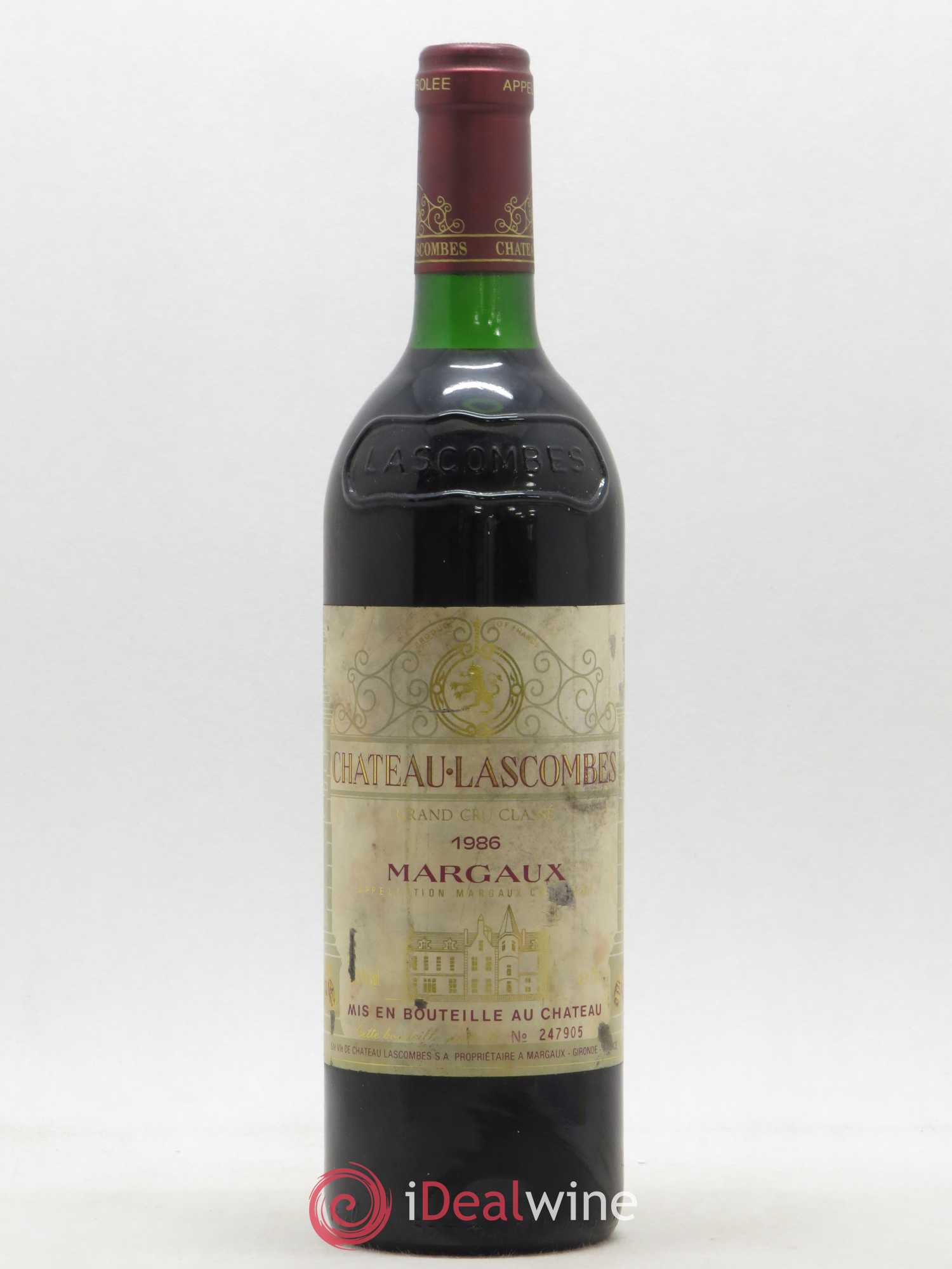 Château Lascombes 2ème Grand Cru Classé 1986 - Lot de 1 bouteille - 0