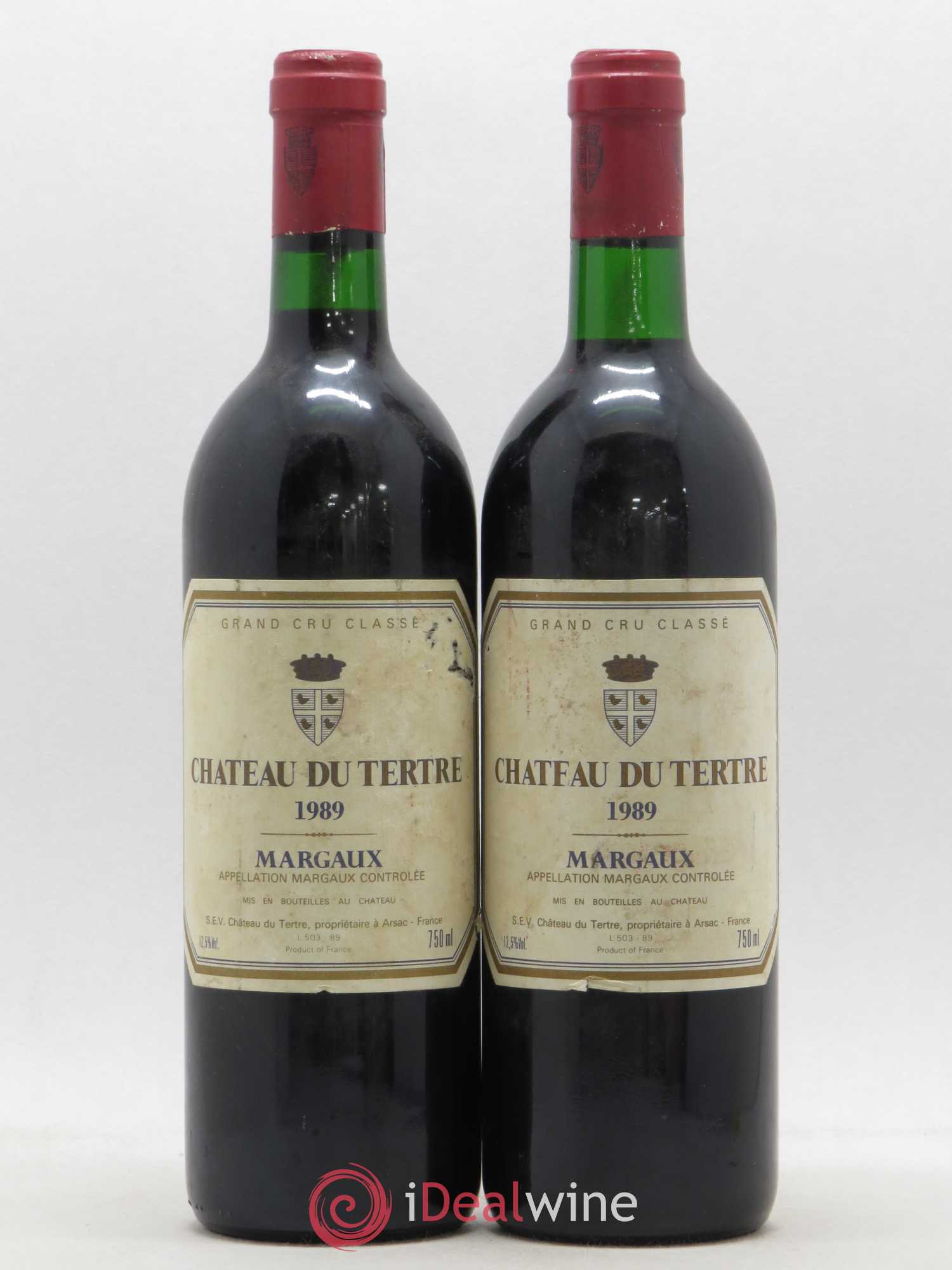 Château du Tertre 5ème Grand Cru Classé 1989 - Lot de 2 bouteilles - 0