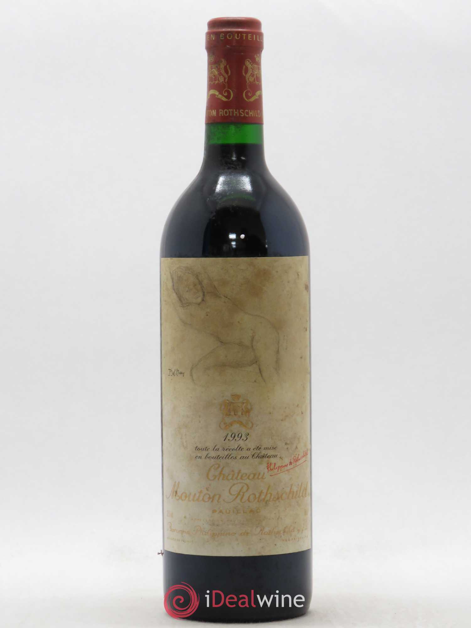 Château Mouton Rothschild 1er Grand Cru Classé 1993 - Lot de 1 bouteille - 0