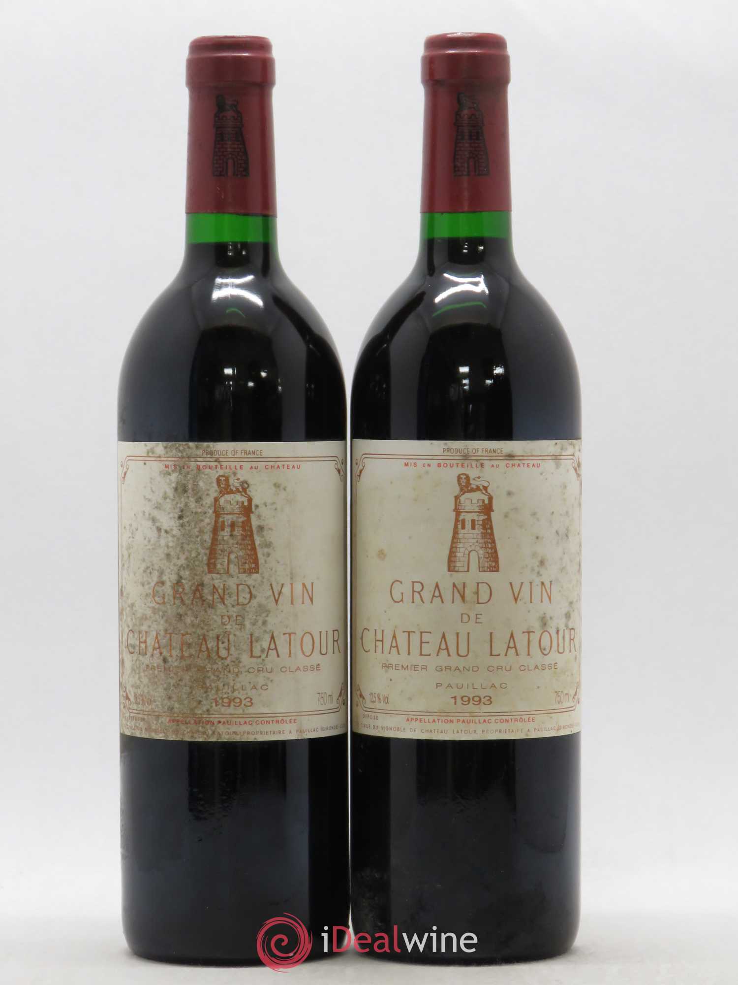 Château Latour 1er Grand Cru Classé 1993 - Lot de 2 bouteilles - 0