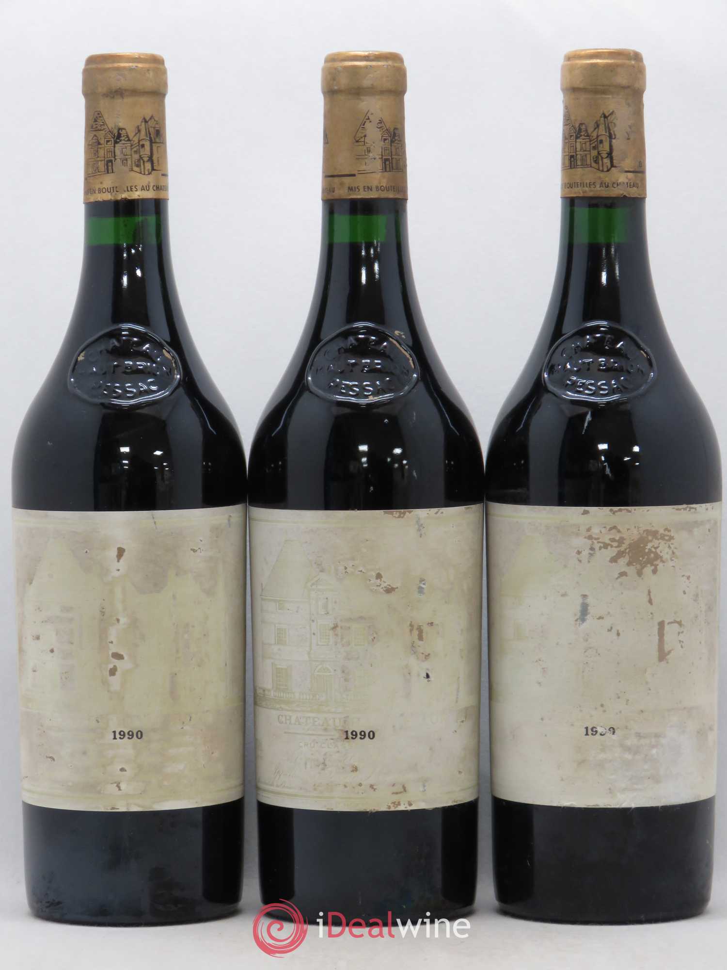 Château Haut Brion 1er Grand Cru Classé 1990 - Lot de 3 bouteilles - 0