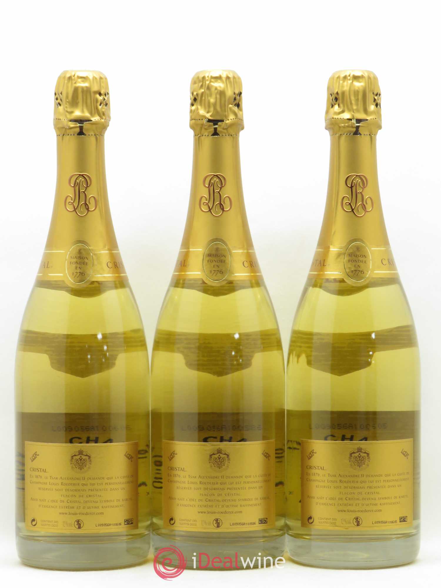 Cristal Louis Roederer 2005 - Lot de 3 bouteilles - 1