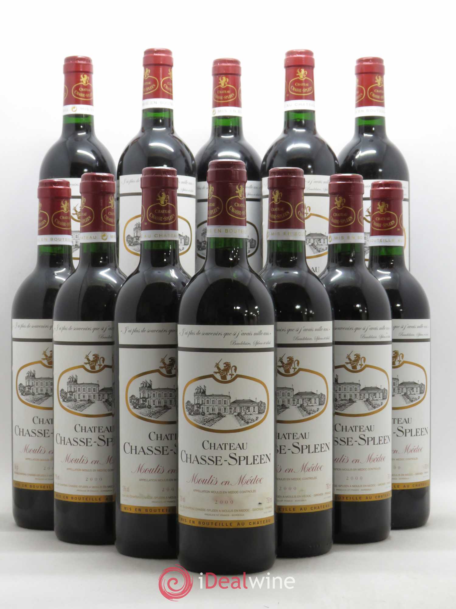 Château Chasse Spleen 2000 - Lot de 12 bouteilles - 0