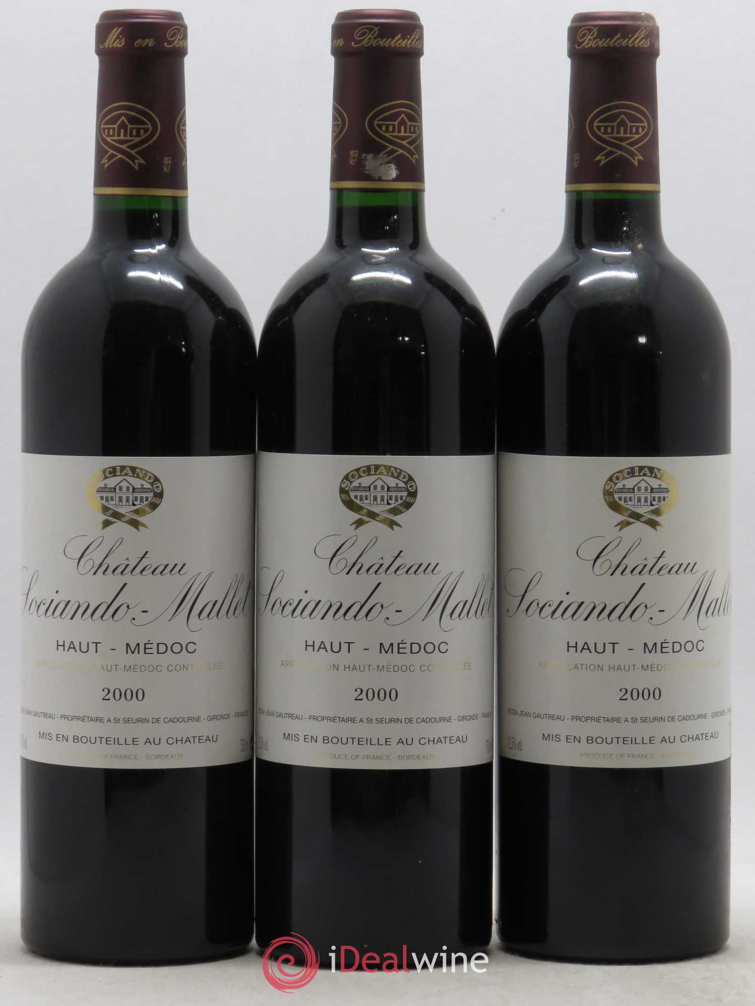 Château Sociando Mallet 2000 - Lot de 12 bouteilles - 2