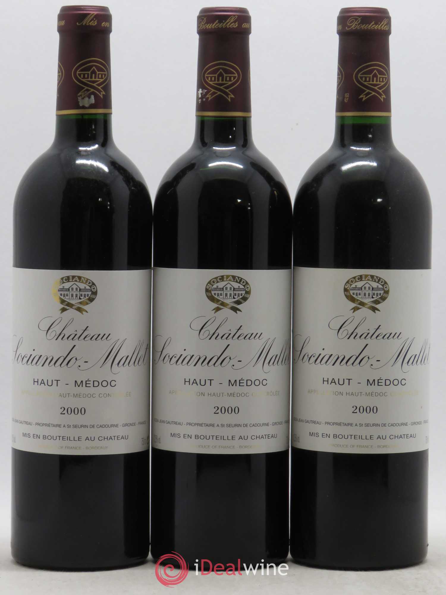 Château Sociando Mallet 2000 - Lot de 12 bouteilles - 3